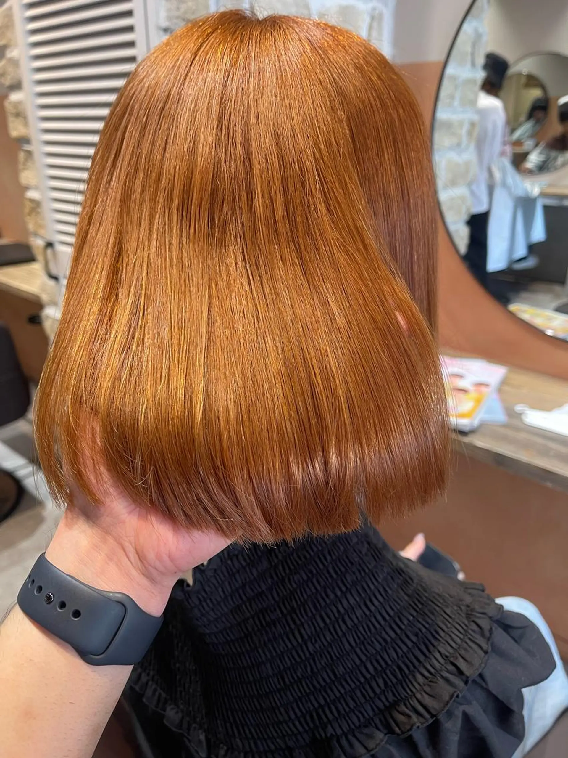 ミディアム カット ヘアカラー トリートメント 髪質改善×艶髪　斉藤 勝のヘアスタイル