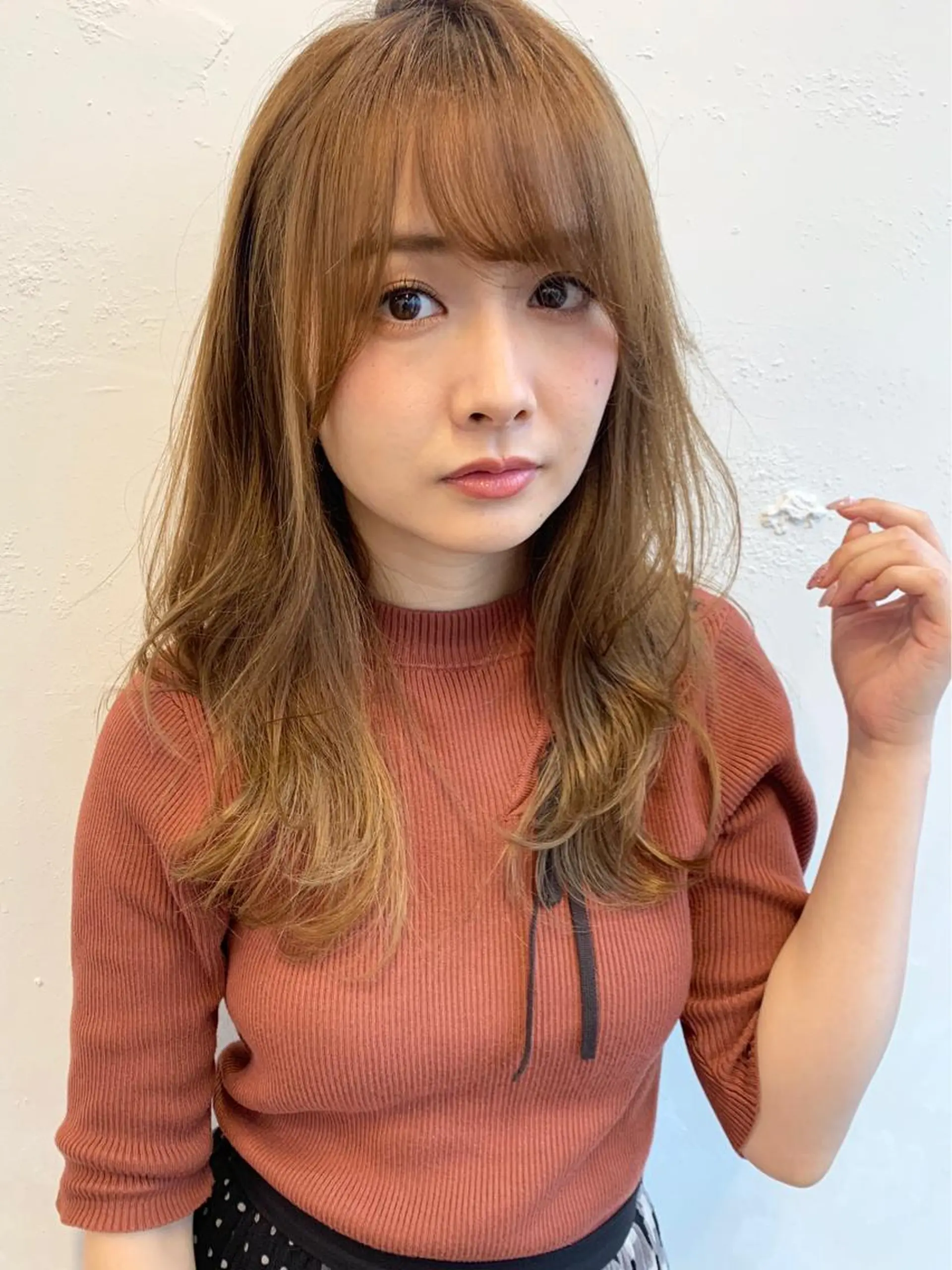 セミロング カラー パーマ EARTH調布店 miyuのヘアスタイル