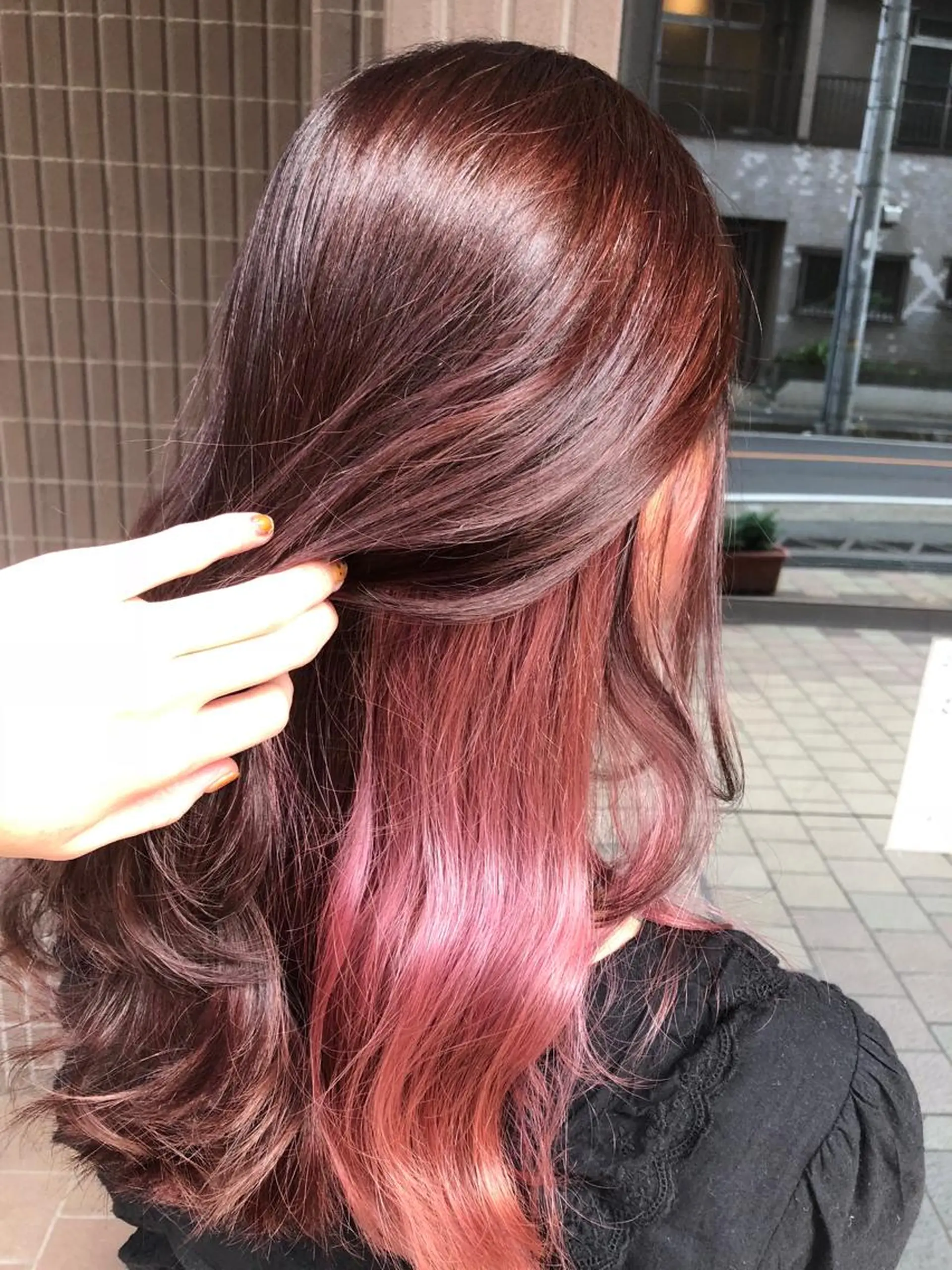 カラー ピンクカラー 後藤 陽花子のヘアスタイル
