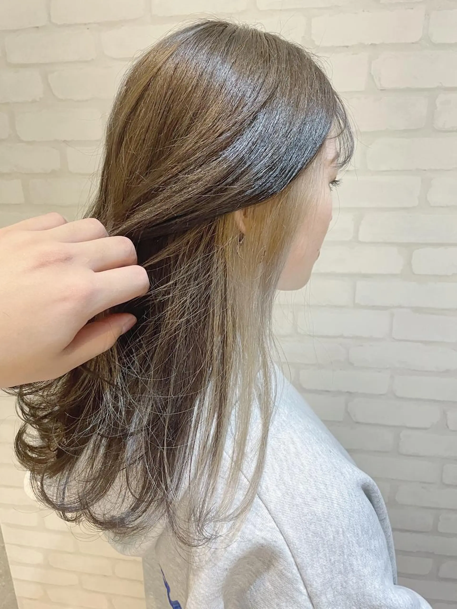 ミディアム カラー ケアブリーチ /髪質 改善/古橋圭史郎のヘアスタイル