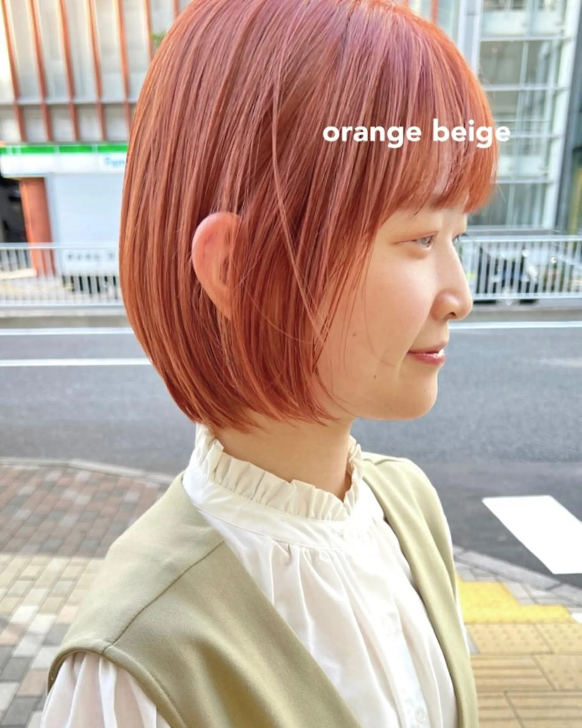 ショート カラー オレンジ 赤み消し/透明感 🪽◝✩ 武者春花のヘアスタイル