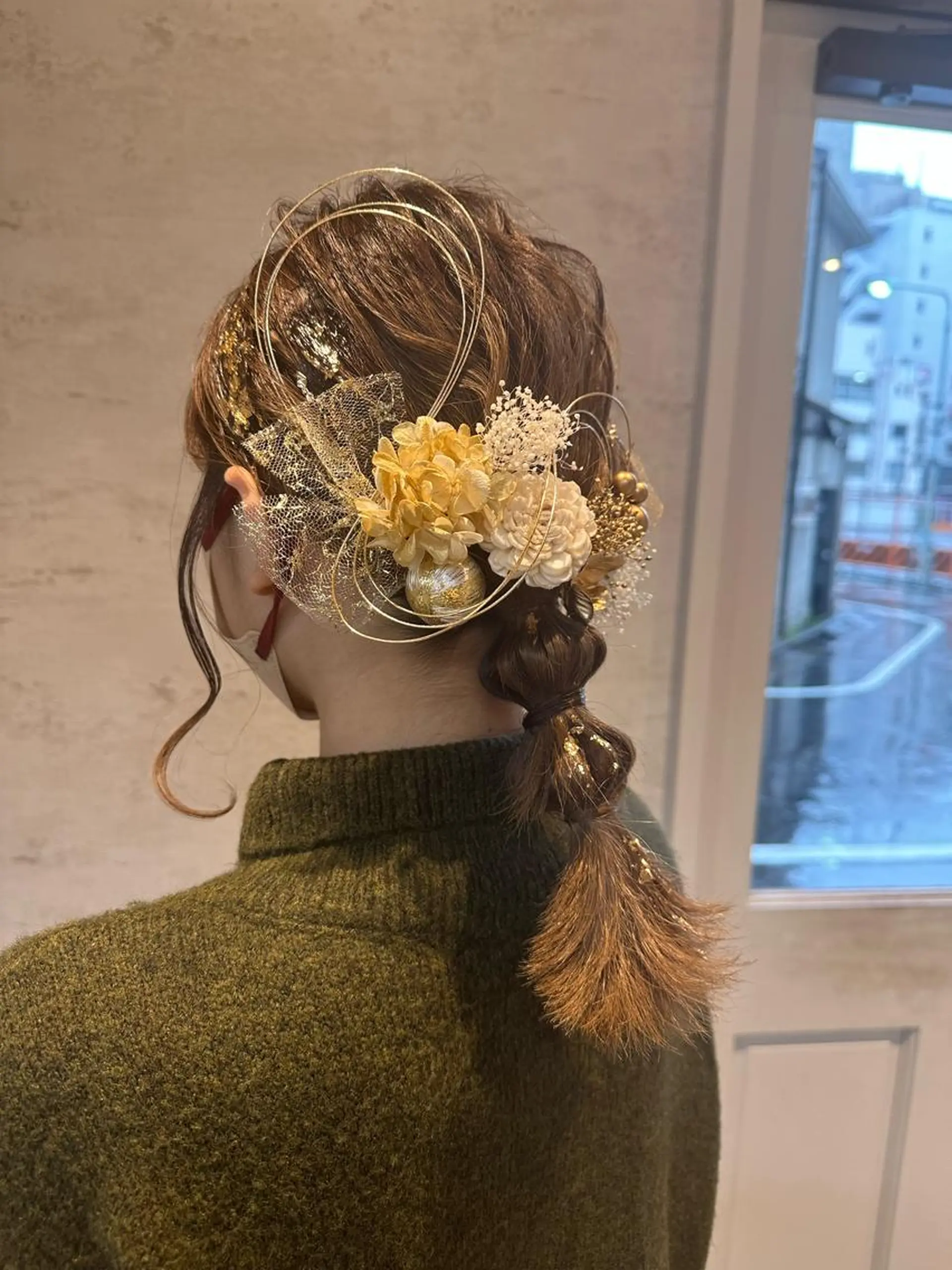 セミロング ヘアアレンジ ヘアセット 女性に人気♪ はやしほのかのヘアスタイル