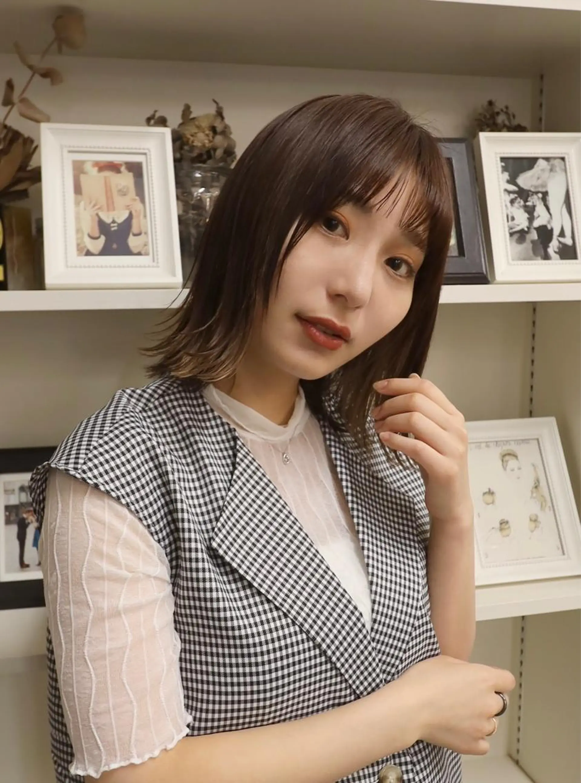 ミディアム ボブ 外ハネヘア irwi所属・Ebihara Satomiのヘアスタイル