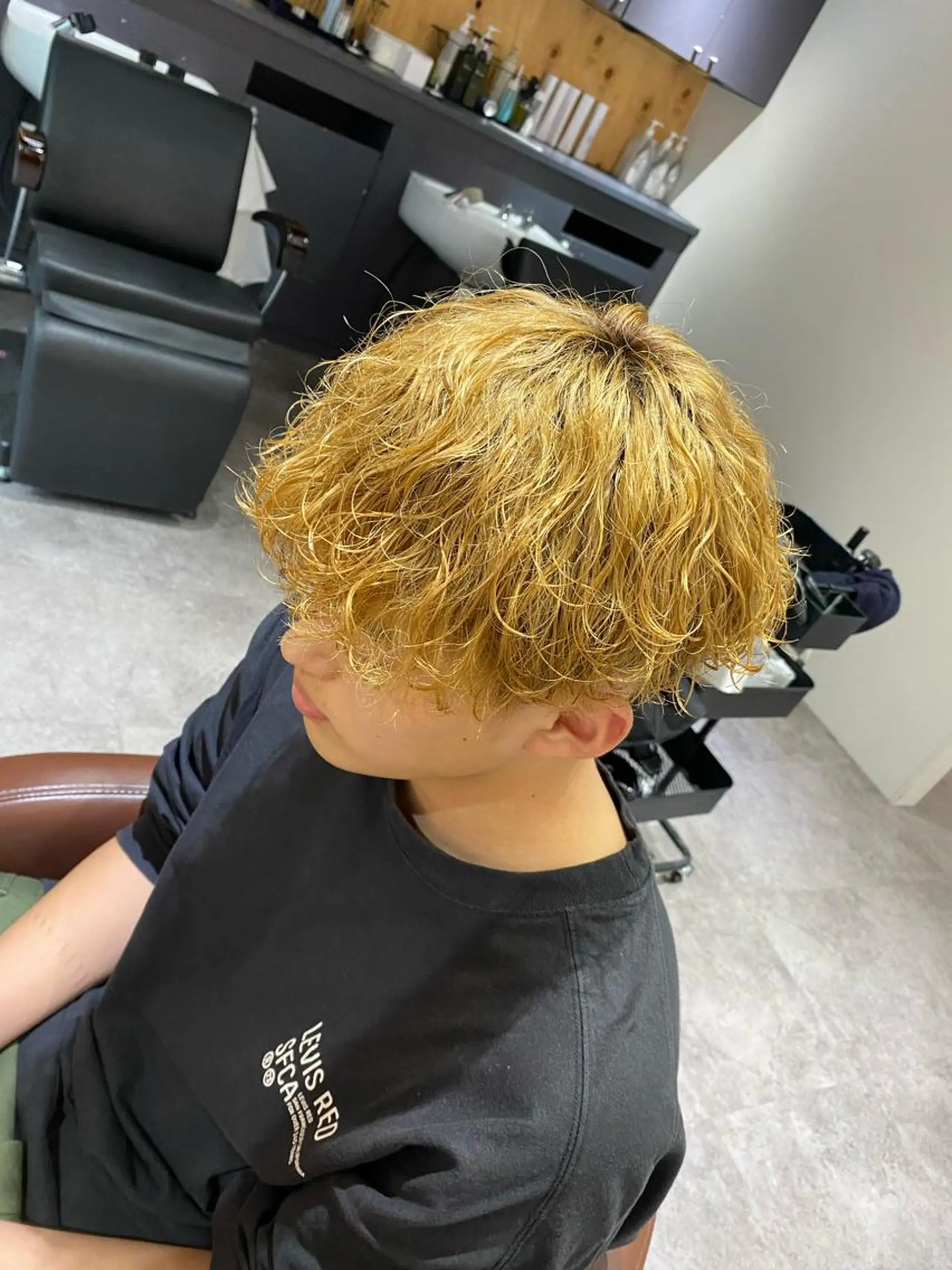 カラー パーマ メンズ カット パーマ ヘアセット メンズブリーチカラー /パーマ ごーた立川のヘアスタイル