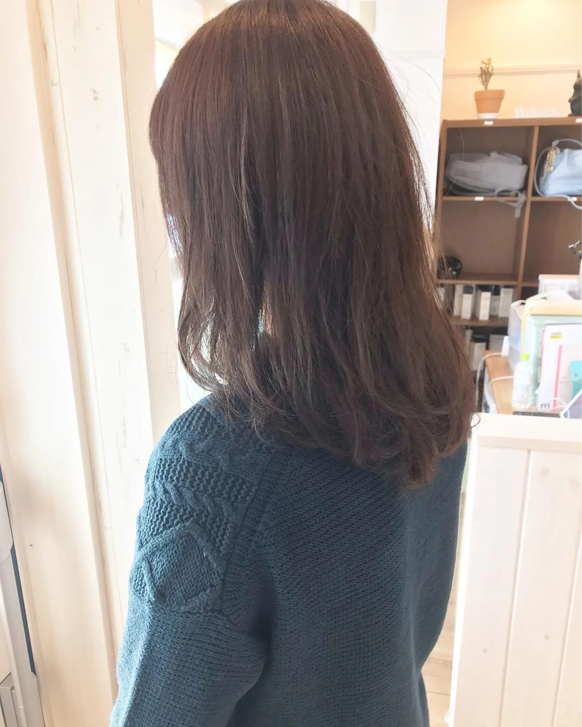 セミロング カラー ブラウンカラー Blink Remit hair明野店所属・秋月 亜耶のヘアスタイル