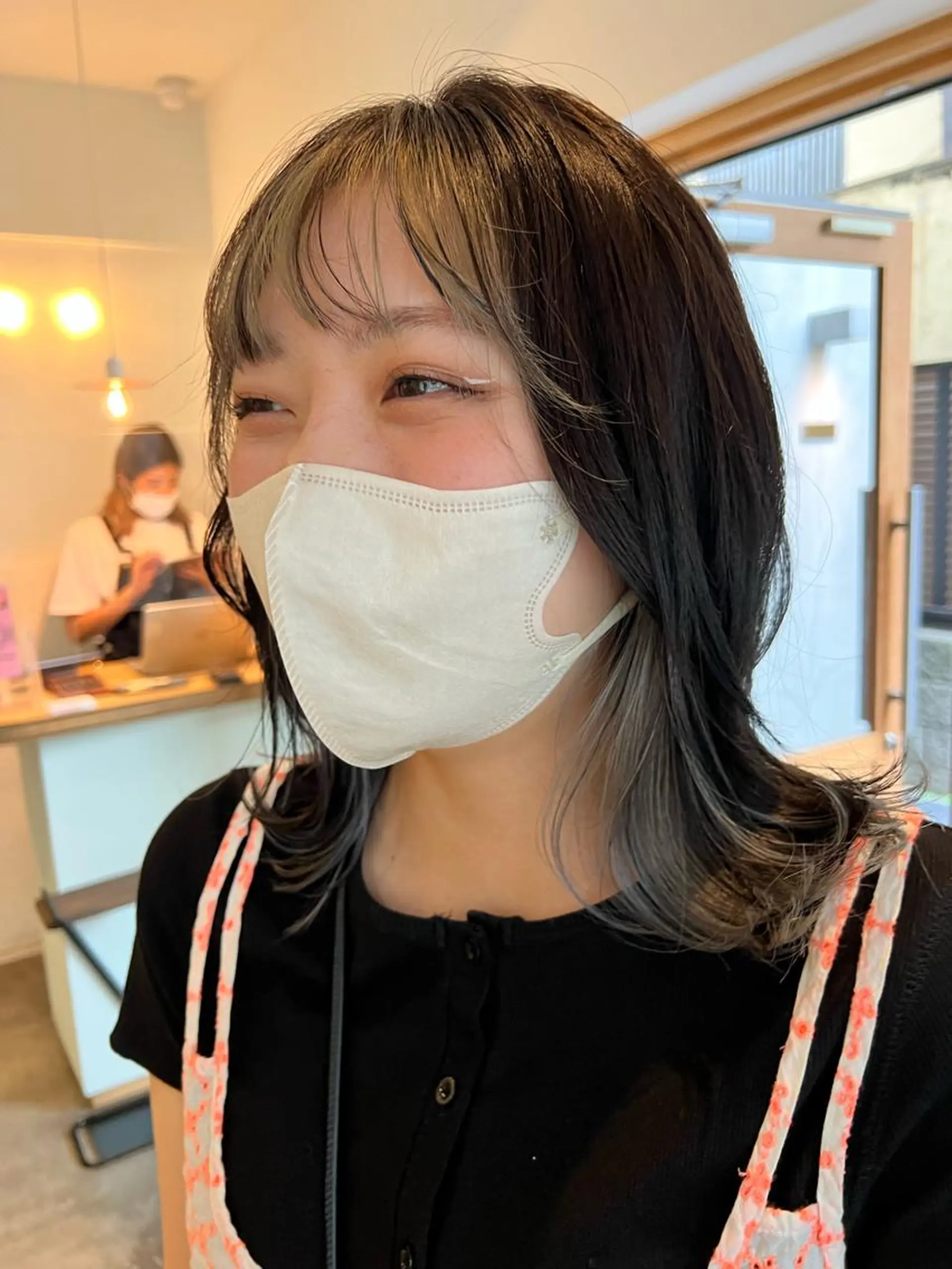 ミディアム カラー ミディアムパーマ /癖毛パーマのヘアスタイル