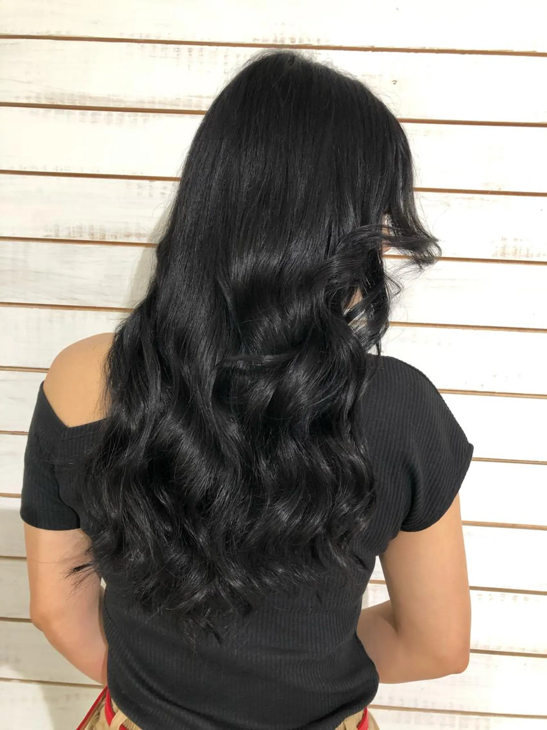 ロング カラー ヘアアレンジ シールエクステ 黒髪 エクステ ヘアカラー エクステ 🦋美髪／エクステ 🦋アベイクミのヘアスタイル