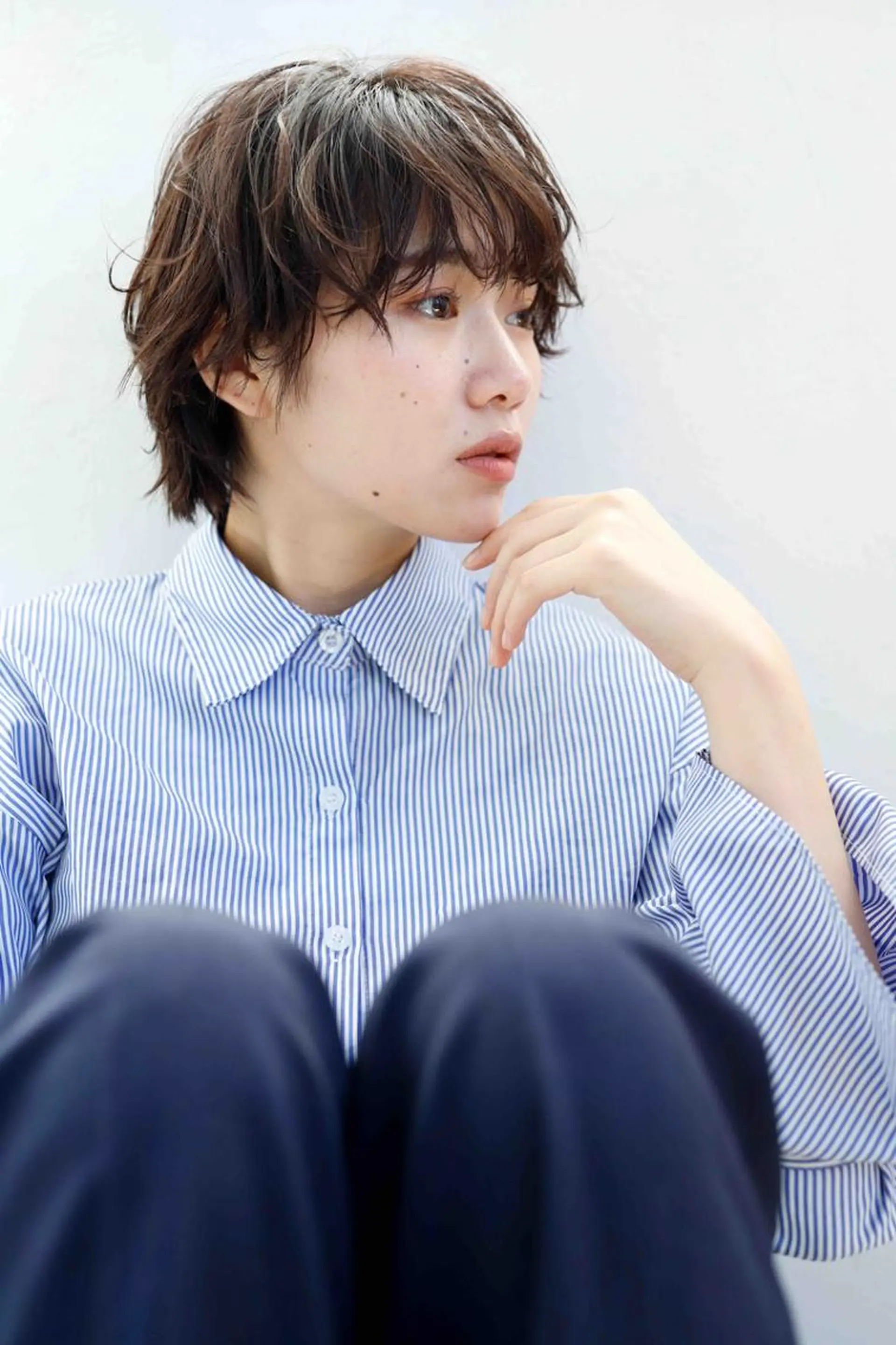 ショート カラー パーマ アディクシーカラー ベージュカラー ケアカラー 透明感カラー イヤリングカラー カット ヘアカラー トリートメント 【ヘアケア特化型】 newi天王寺のヘアスタイル