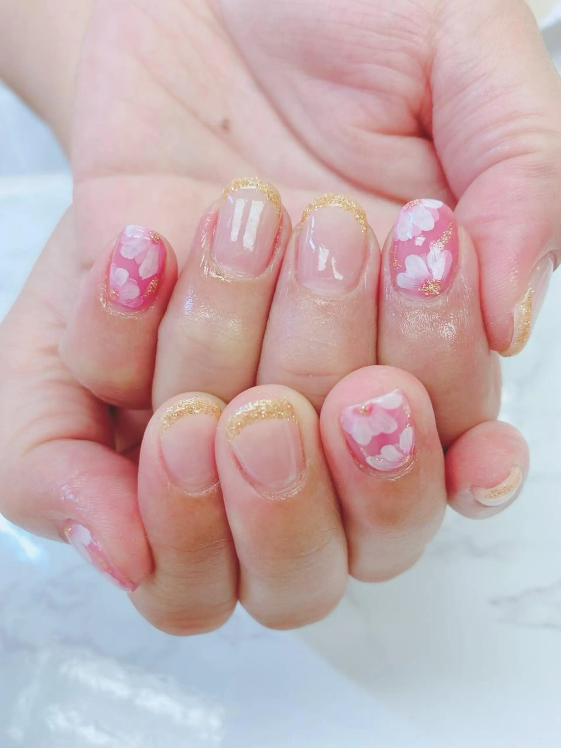 ショート ハンドネイル JNA認定講師🌸 RIEのネイルデザイン