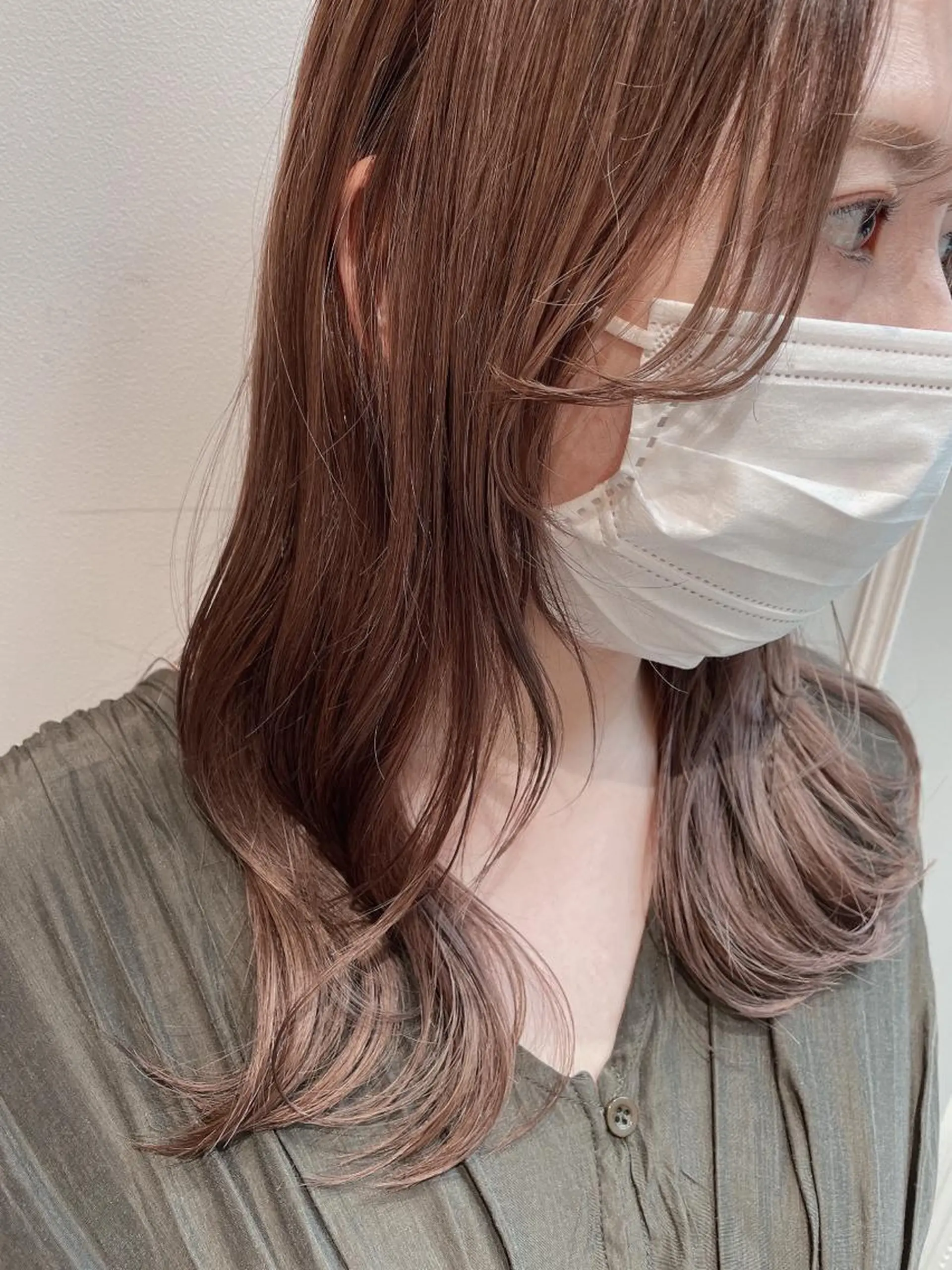 セミロング カラー ベージュカラー ヘアカラー トリートメント 🦖鶴岡香純🦖 産休中のヘアスタイル