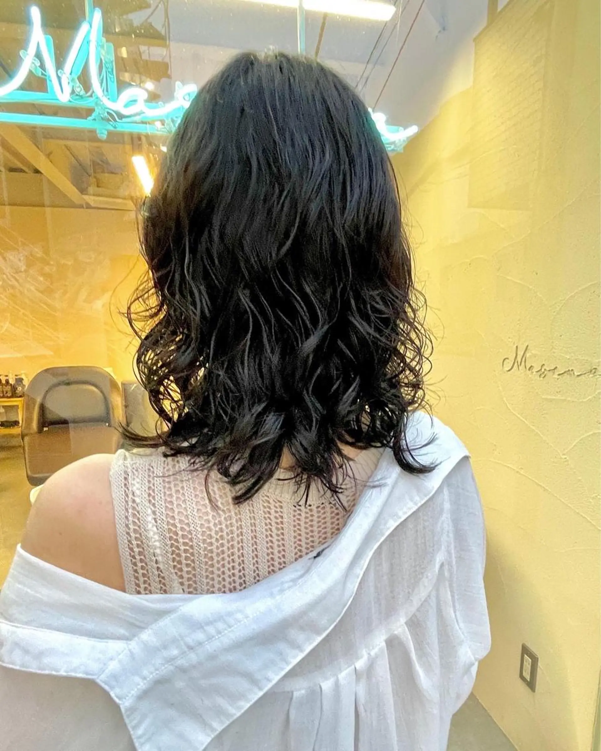 セミロング パーマ セミロングパーマ 韓国風ヘア カット パーマ ヘアセット Masena所属・💎韓国風レイヤー /ボブ💎Namiのヘアスタイル