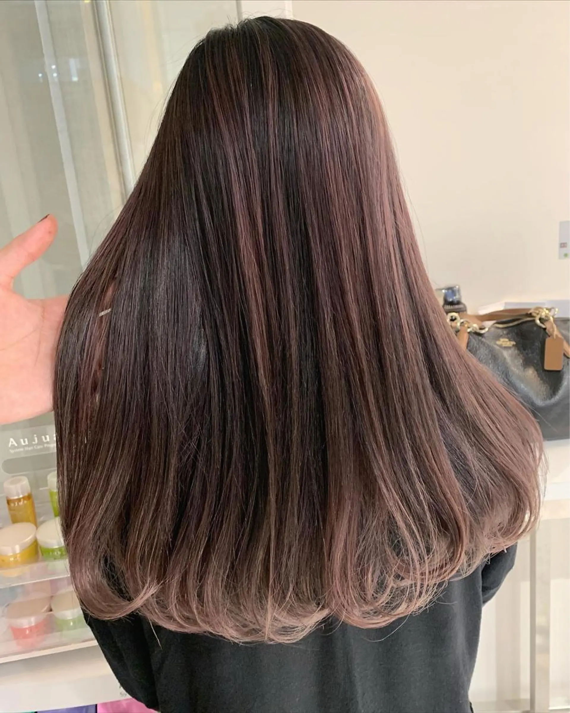 ロング カラー ヘアアレンジ ラベンダーカラー ラベンダーピンク ピンクカラー 髪質改善land千葉所属・阿部 圭悟のヘアスタイル