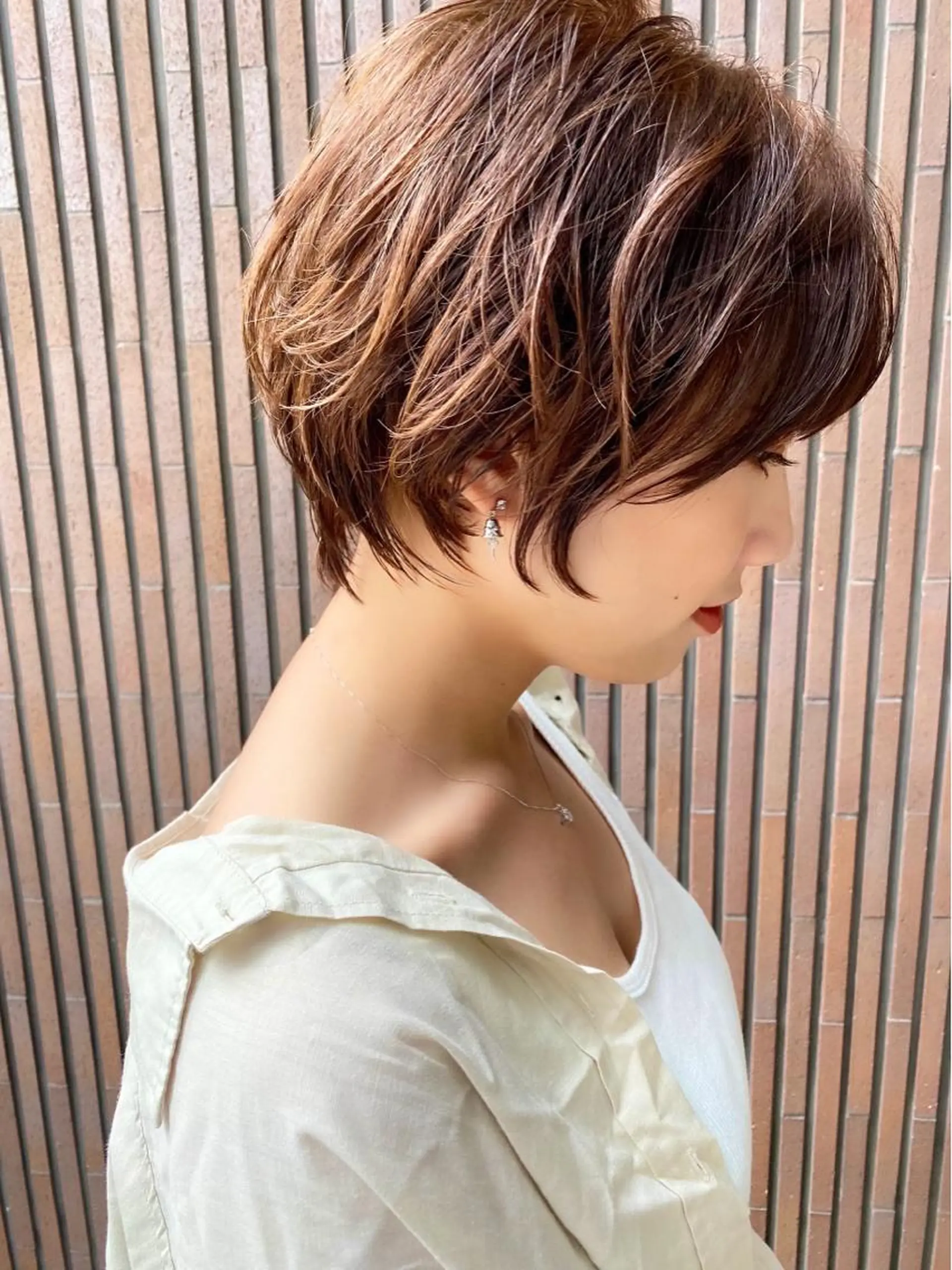 ショート ショート/ボブ/ 白髪ぼかし/しんやのヘアスタイル