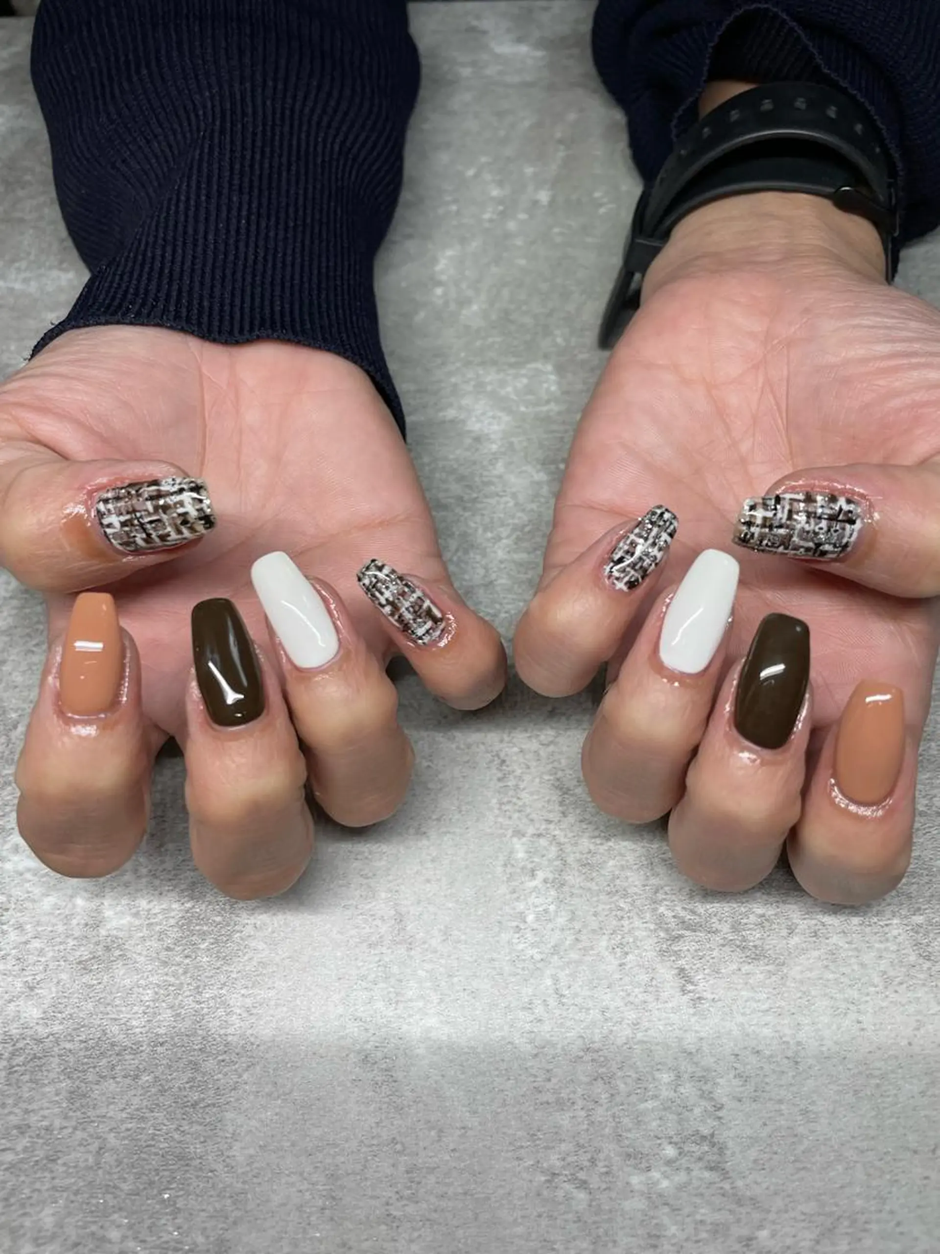 ネイル ツイードネイル ハンドネイル Y's nailのネイルデザイン