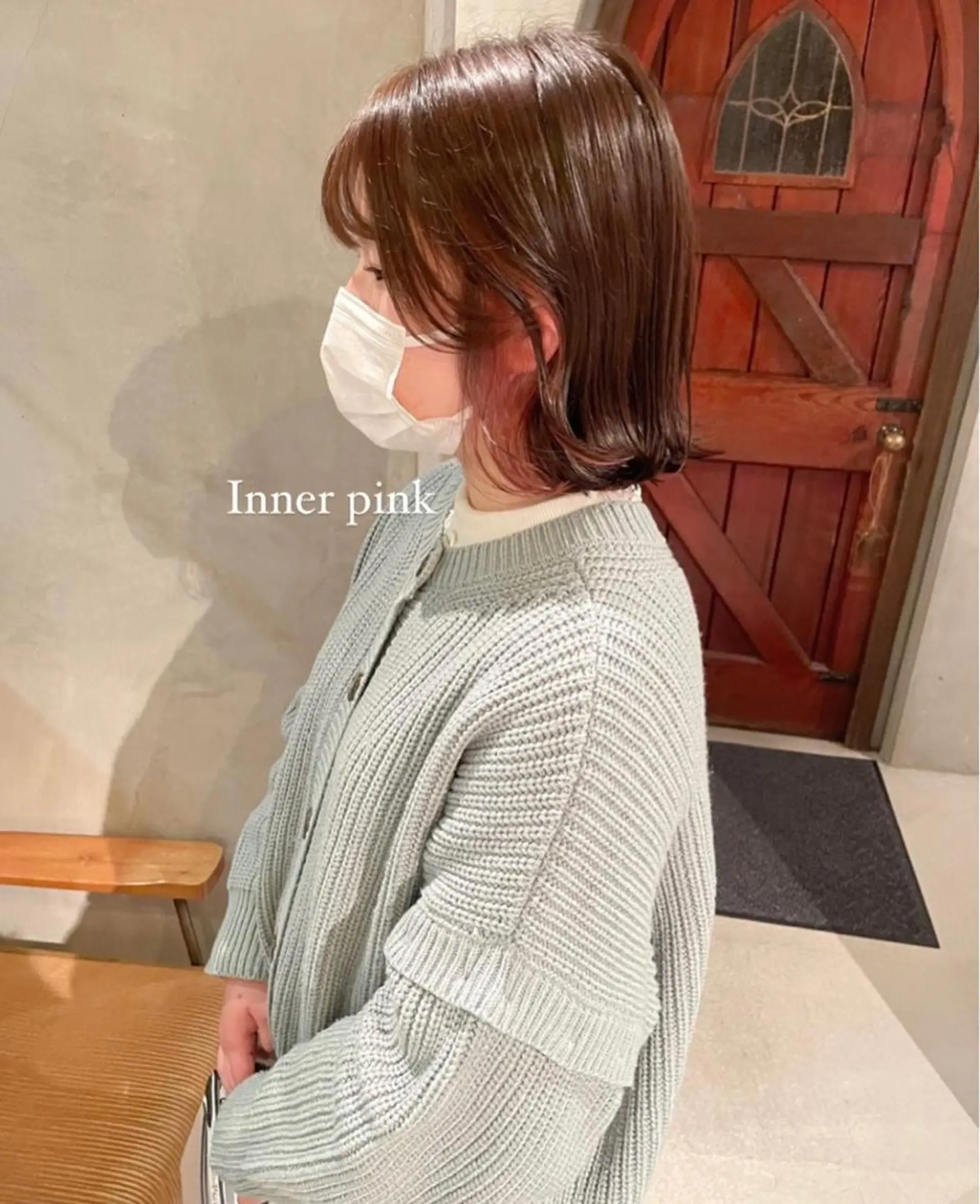 ミディアム カラー Musee plume所属・荻野七菜子 ボブのヘアスタイル