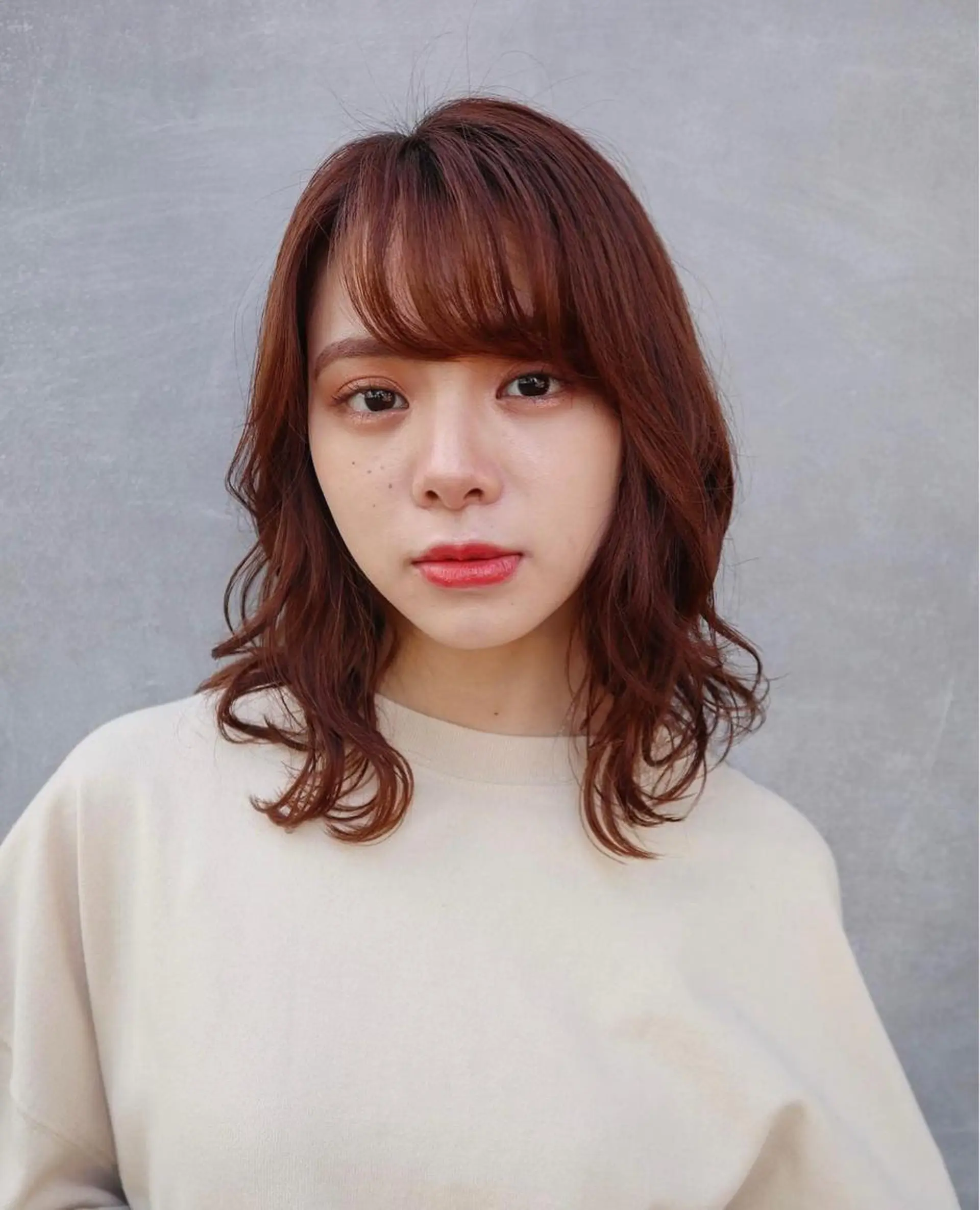 ミディアム カット 青田 明日海のヘアスタイル