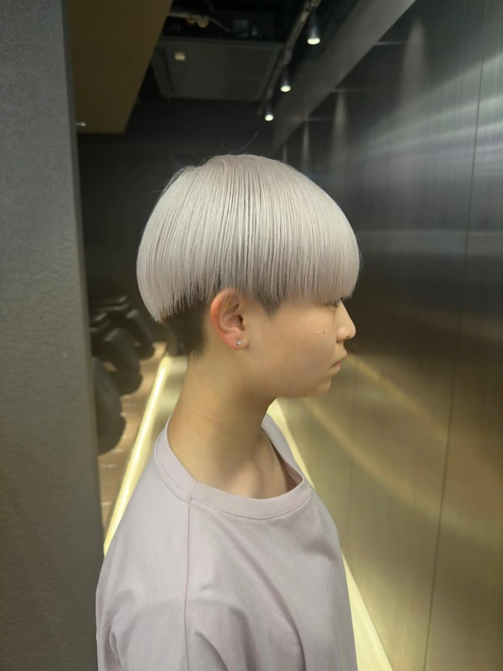 ショート カラー ヘアカラー トリートメント 鈴木/ミルクティー/ ブリーチ/ボブ/のヘアスタイル