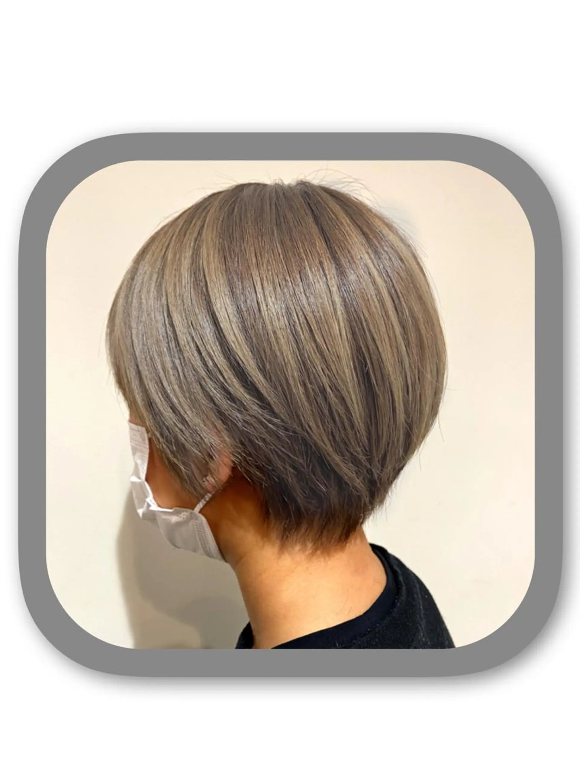 ショート アッシュ ボブ 髪質改善 レイヤーカット ショートヘア カット ショート〜ミディアム 喜多司のヘアスタイル