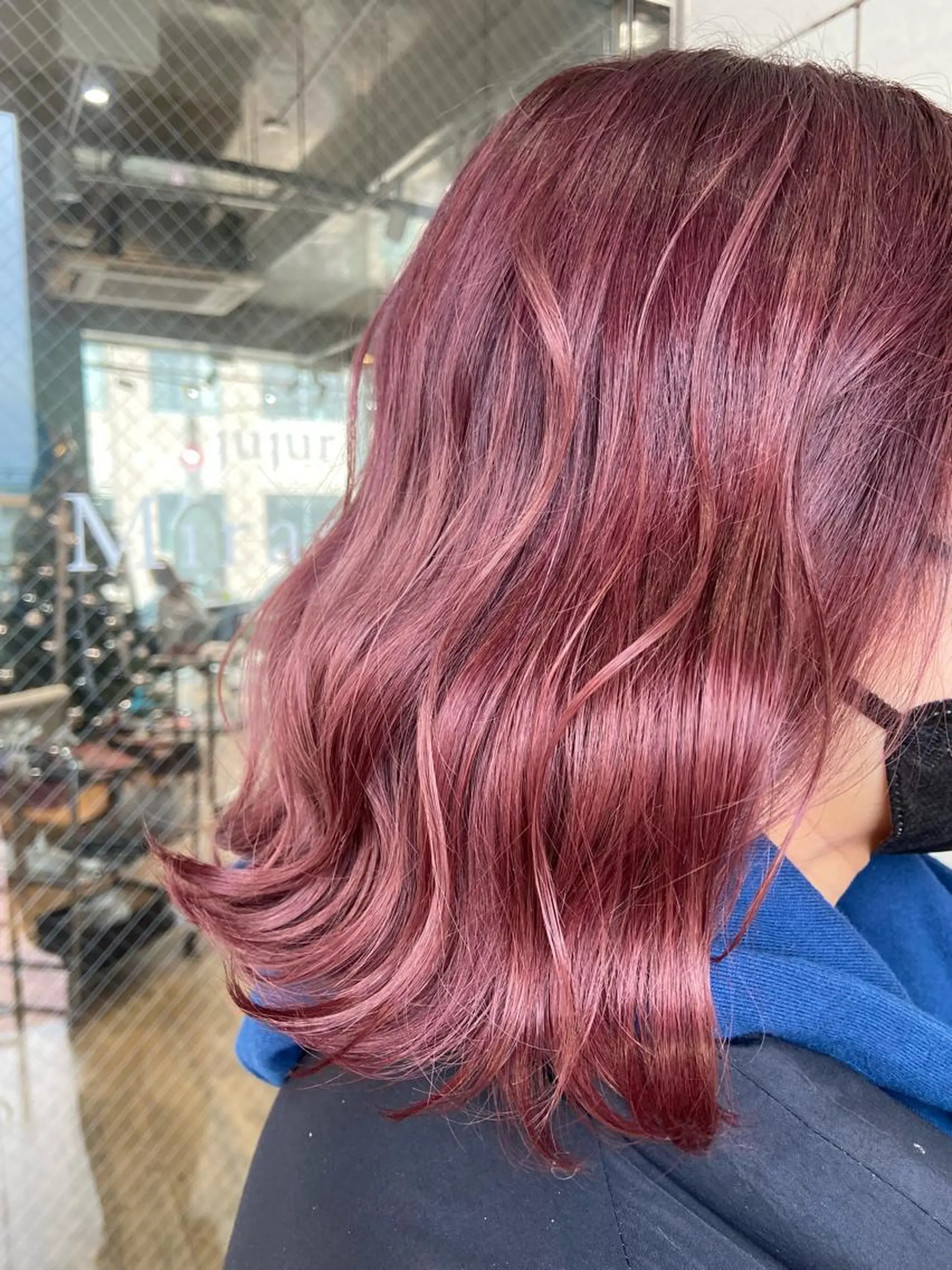 ミディアム カラー ピンクカラー ヘアカラー トリートメント 🧸プルエクステ❤︎ ネイルKAO🧸のヘアスタイル