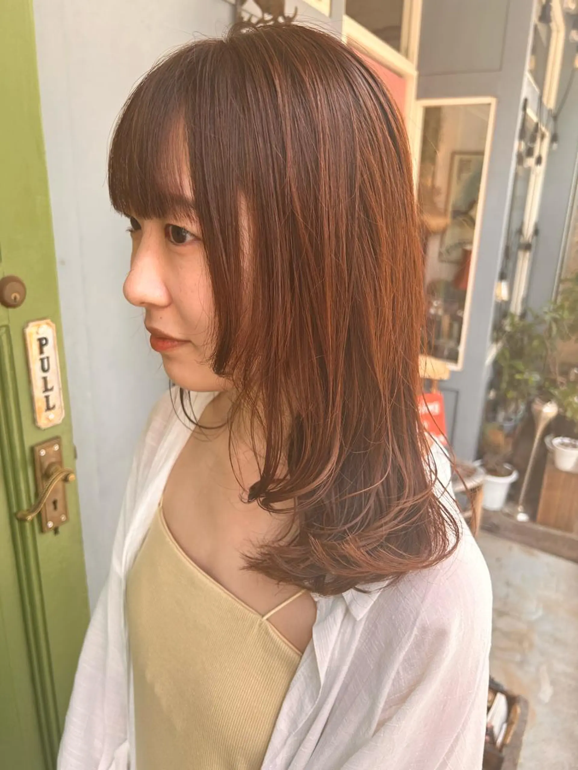 セミロング カラー カット ヘアカラー トリートメント ヘッドスパ 清水千優/パーマ/透 明感カラー/メンズのヘアスタイル