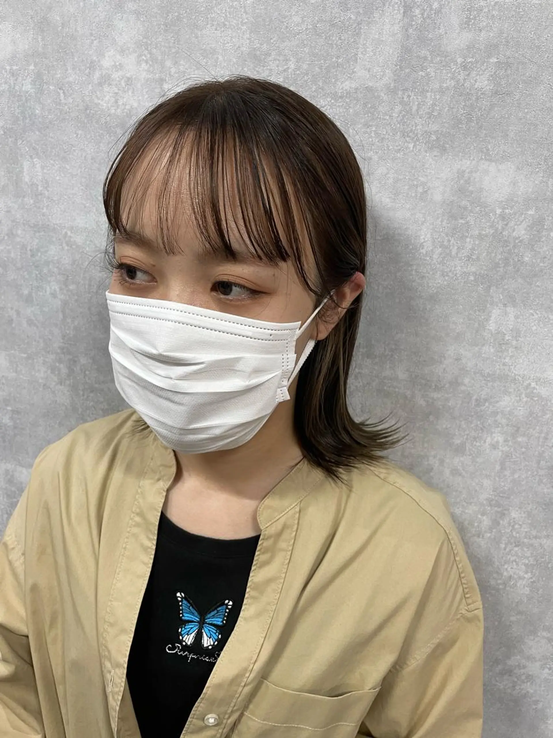 ミディアム 切りっぱなしボブ ショートボブ ミディアムパーマ ミストバング ボブ カット ヘアカラー トリートメント C’LD hair  produce /シールドヘア所属・モテ髪/ボブ/ショー ト/アダチフウトのヘアスタイル