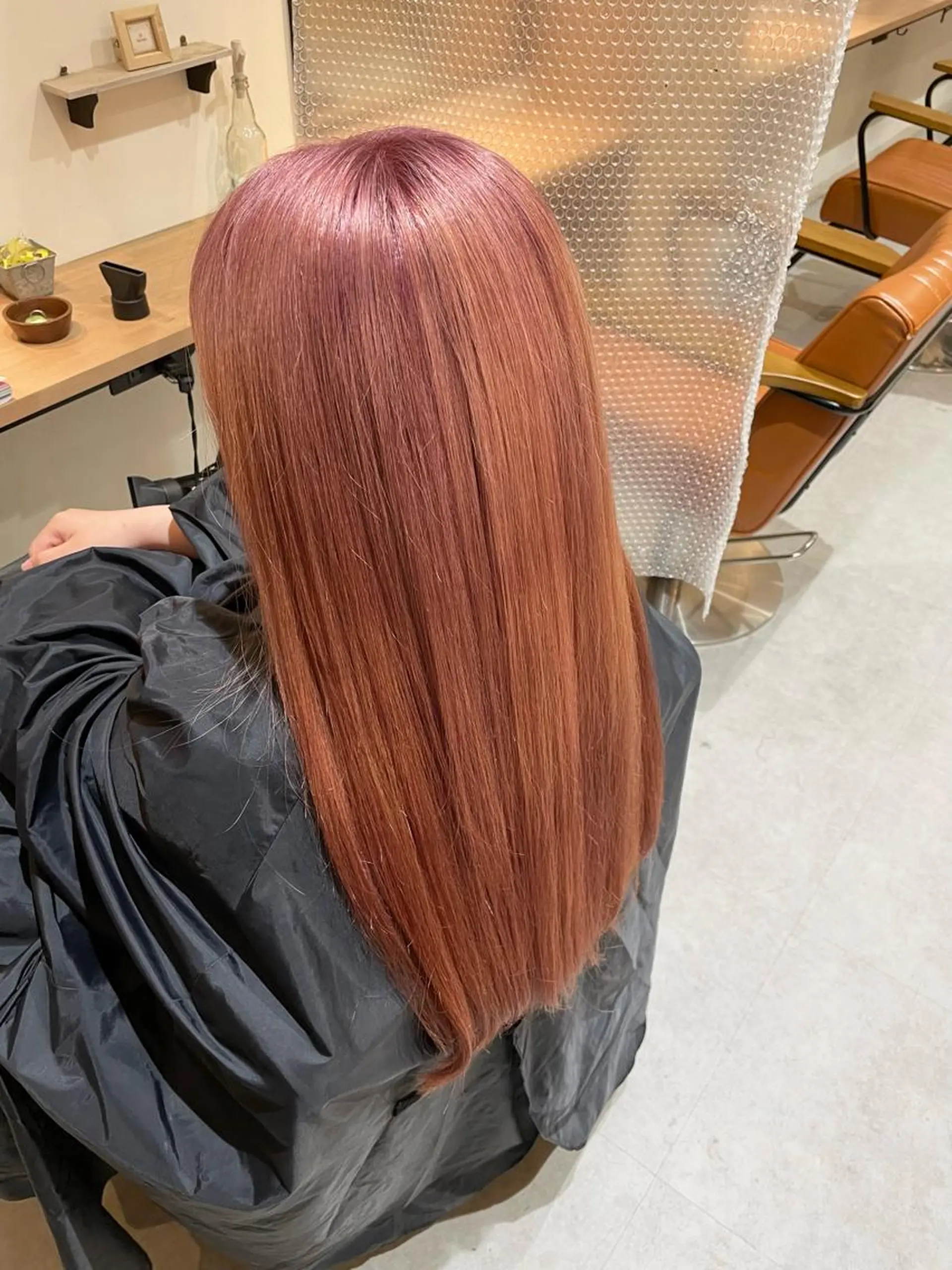 ロング カラー ベージュカラー ピンクカラー ピンクベージュ ヘアカラー 中田 サヤカのヘアスタイル