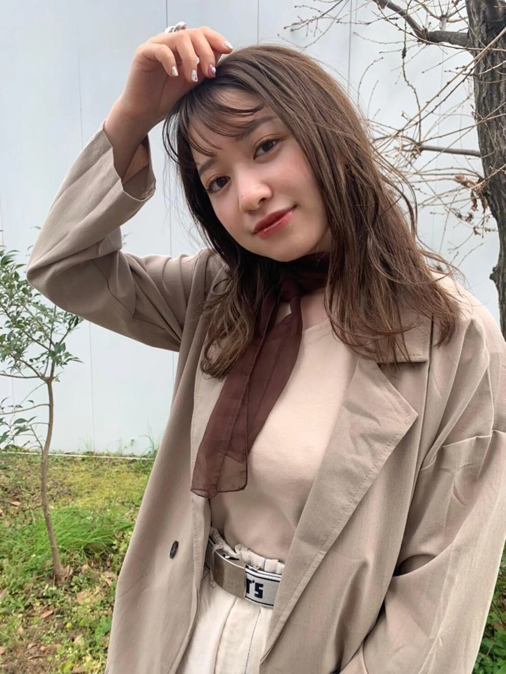 ミディアム カラー パーマ アディクシーカラー アッシュ グレージュ イルミナカラー インナーカラー CEINE【セーヌ】 三軒茶屋のヘアスタイル