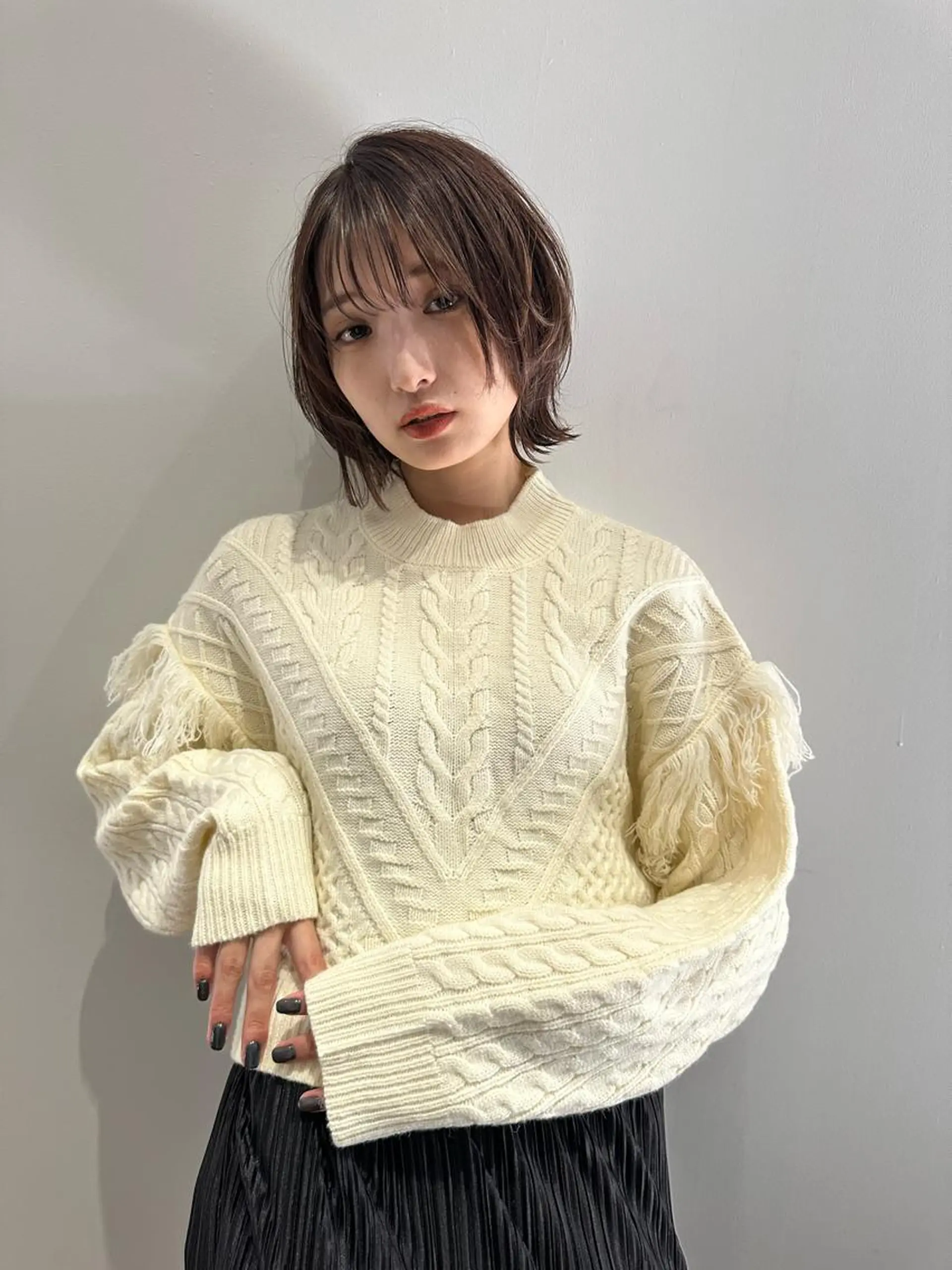 ミディアム カット ヘアカラー トリートメント ❣️心斎橋髪質改善 鈴木佑弥❣️のヘアスタイル