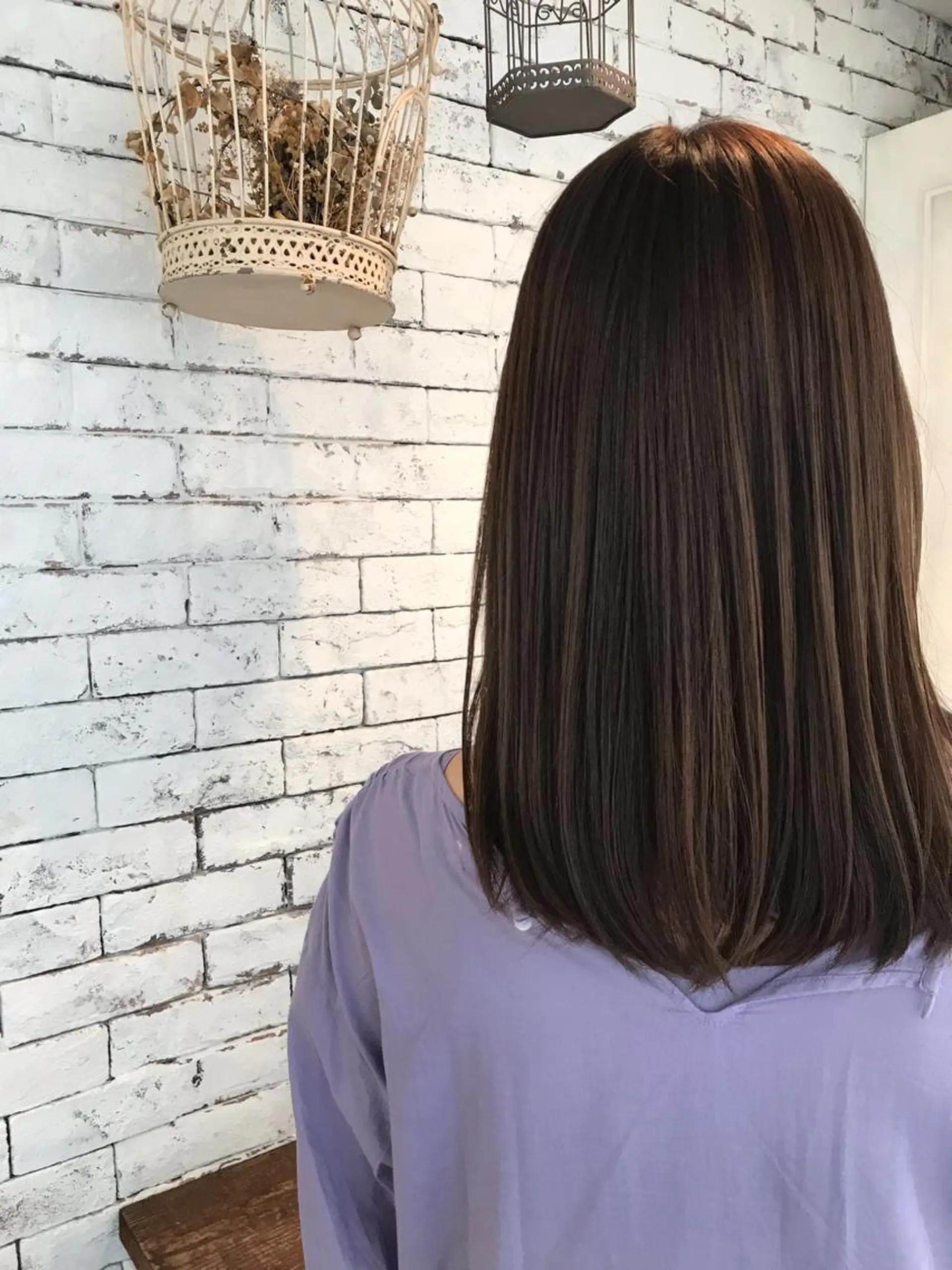 セミロング カラー アッシュ 髪質改善☀️ miho☀️のヘアスタイル