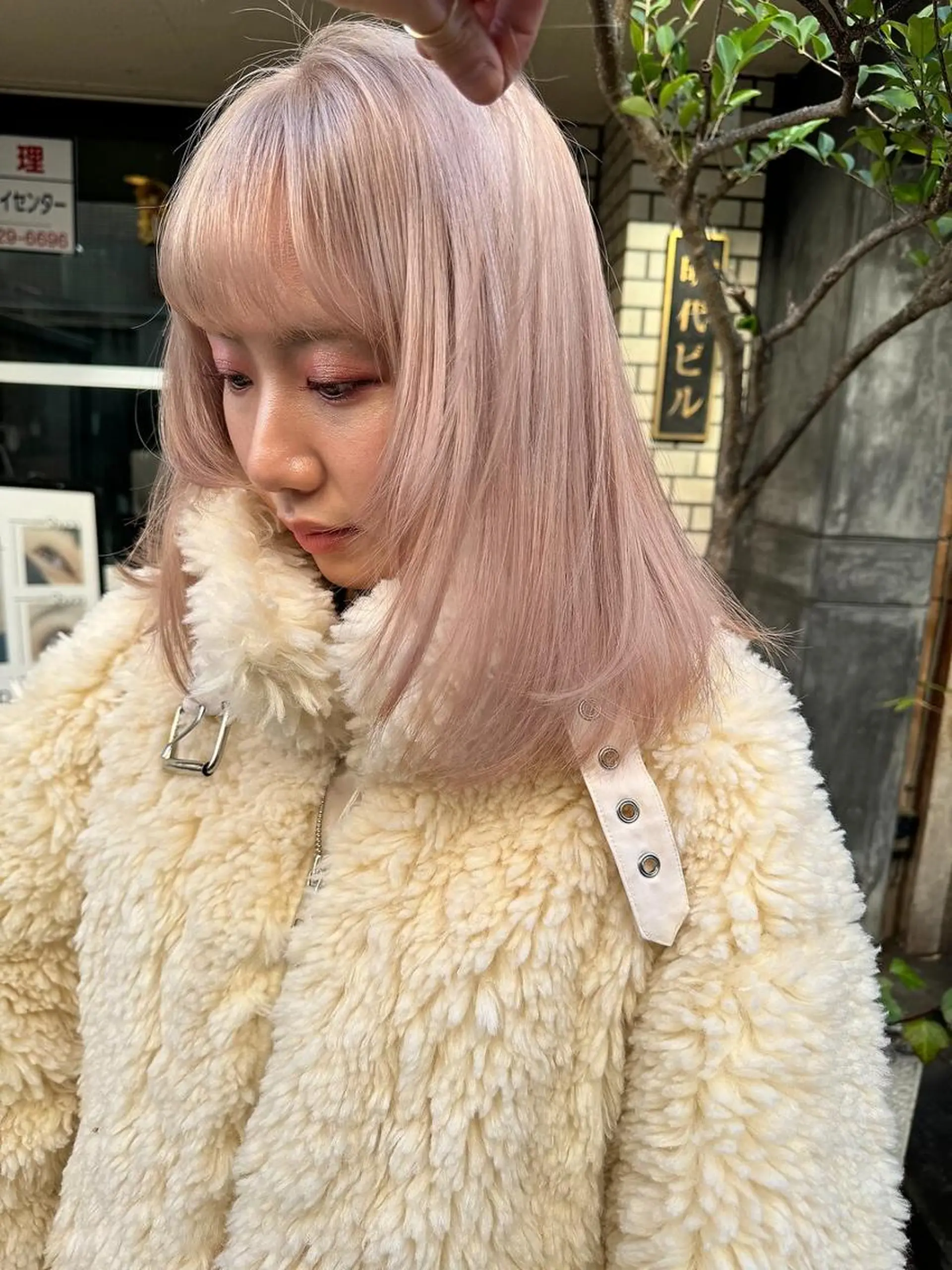 カラー ミディアム カット ヘアカラー nelke/レイヤー 立川/ブリーチのヘアスタイル