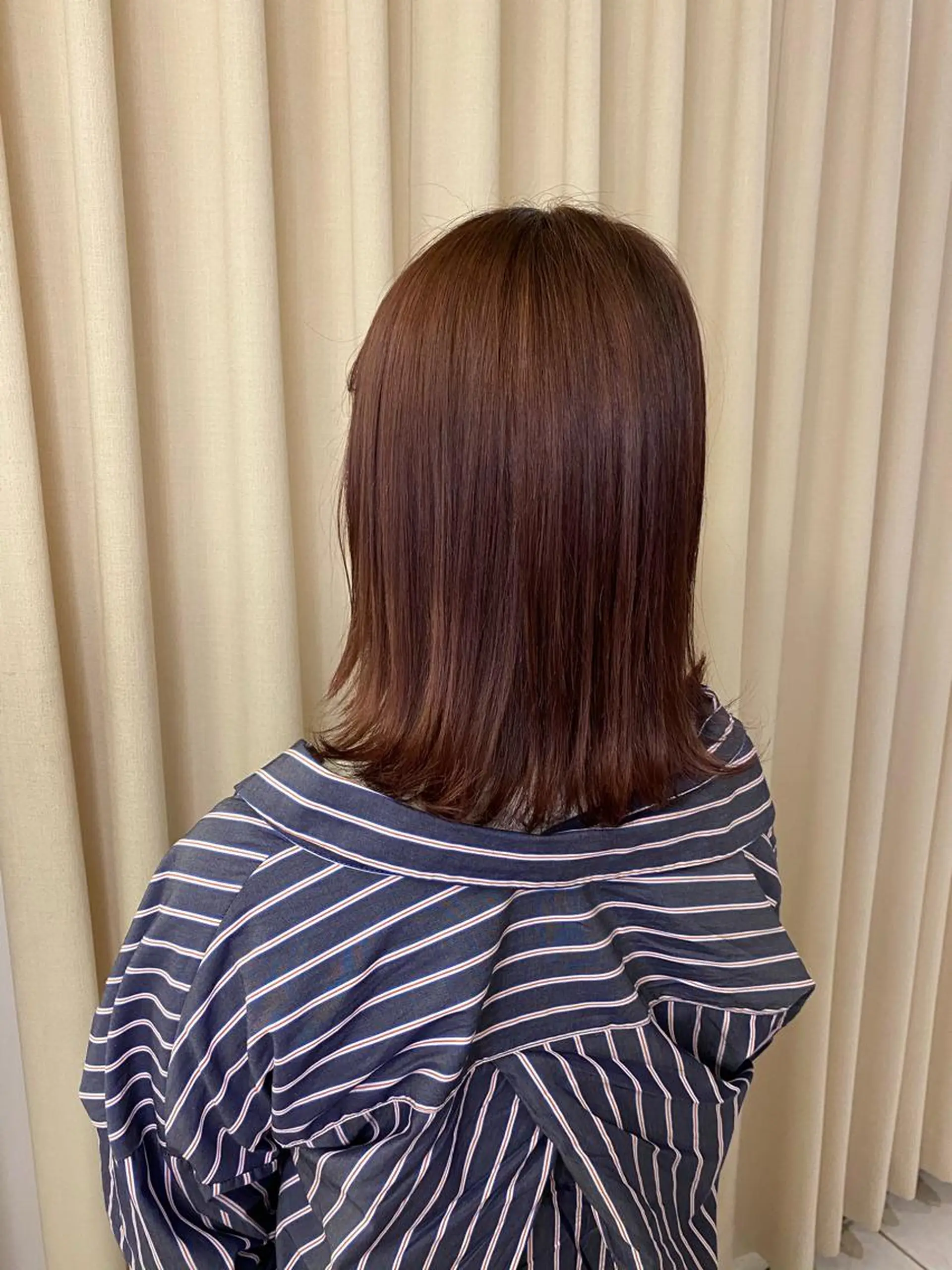 ミディアム カラー ノンダメージ⭐️ 透明感カラー中田七菜のヘアスタイル