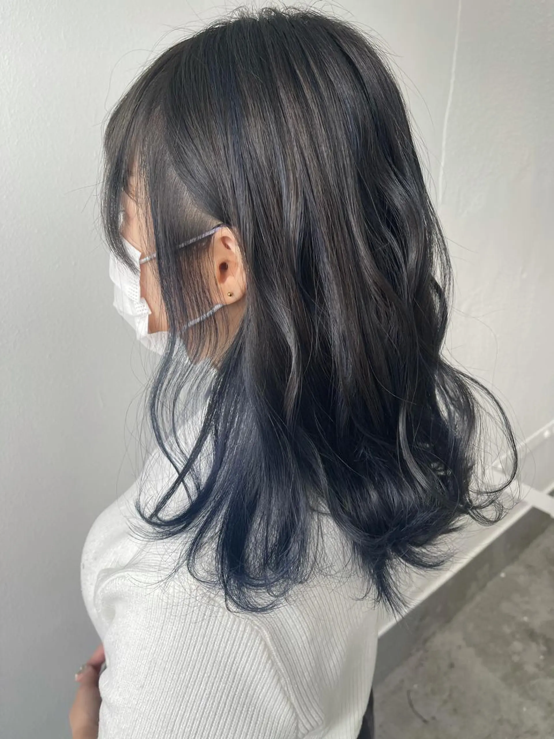 セミロング カラー カット ヘアカラー トリートメント &chaLme   心斎橋所属・emi/髪質改善/ 韓国風/艶カラーのヘアスタイル