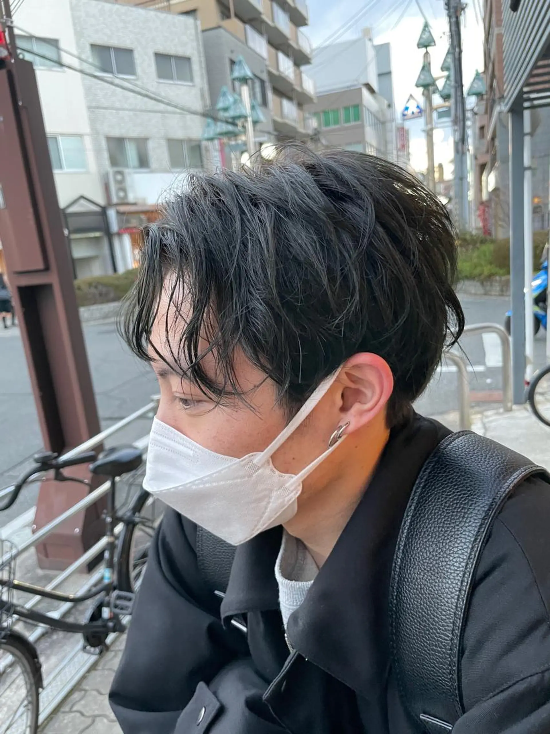 カラー メンズ オリーブカラー TONAI  atil所属・切りっぱなしボブ/ 三瀬翔のヘアスタイル