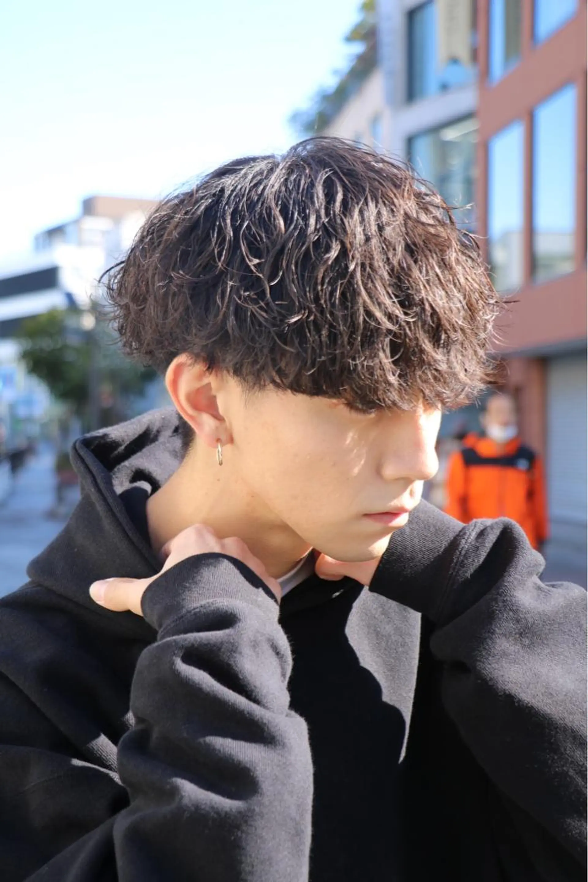 ショート パーマ メンズ メンズパーマ ツイストスパイラルパーマ 波巻きパーマ ニュアンスパーマ スパイラルパーマ fifth リュウセイのヘアスタイル