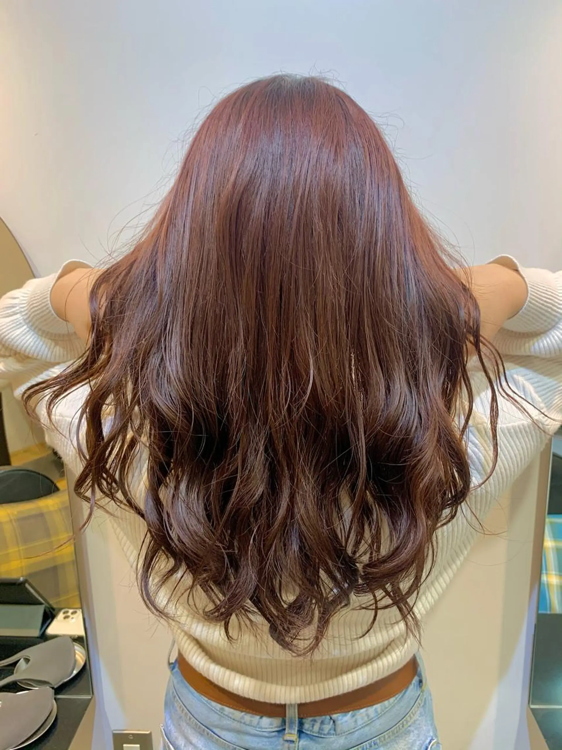 ロング カラー ヘアアレンジ ピンクカラー REONA🪽✨ 日常に馴染む髪🫧のヘアスタイル