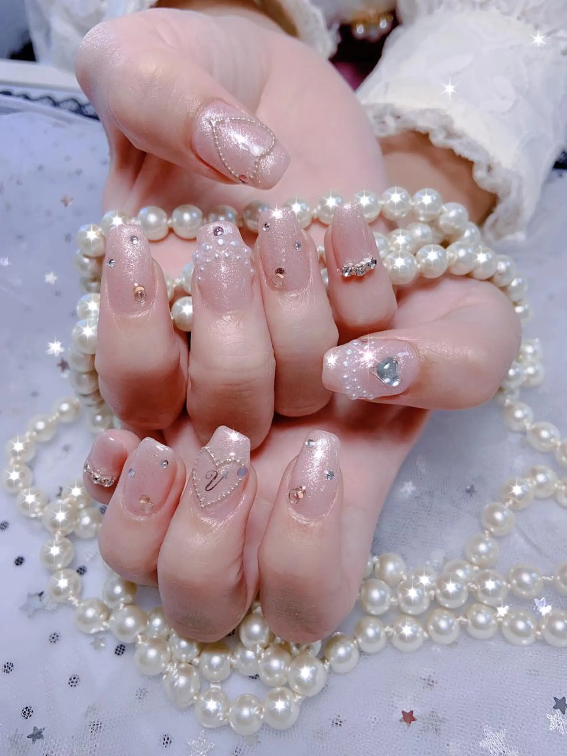 ネイル オーロラネイル チークネイル 長さ出し フレンチネイル ジェルネイル MUSES  NAIL  SALON所属・MUSES ネイルのネイルデザイン