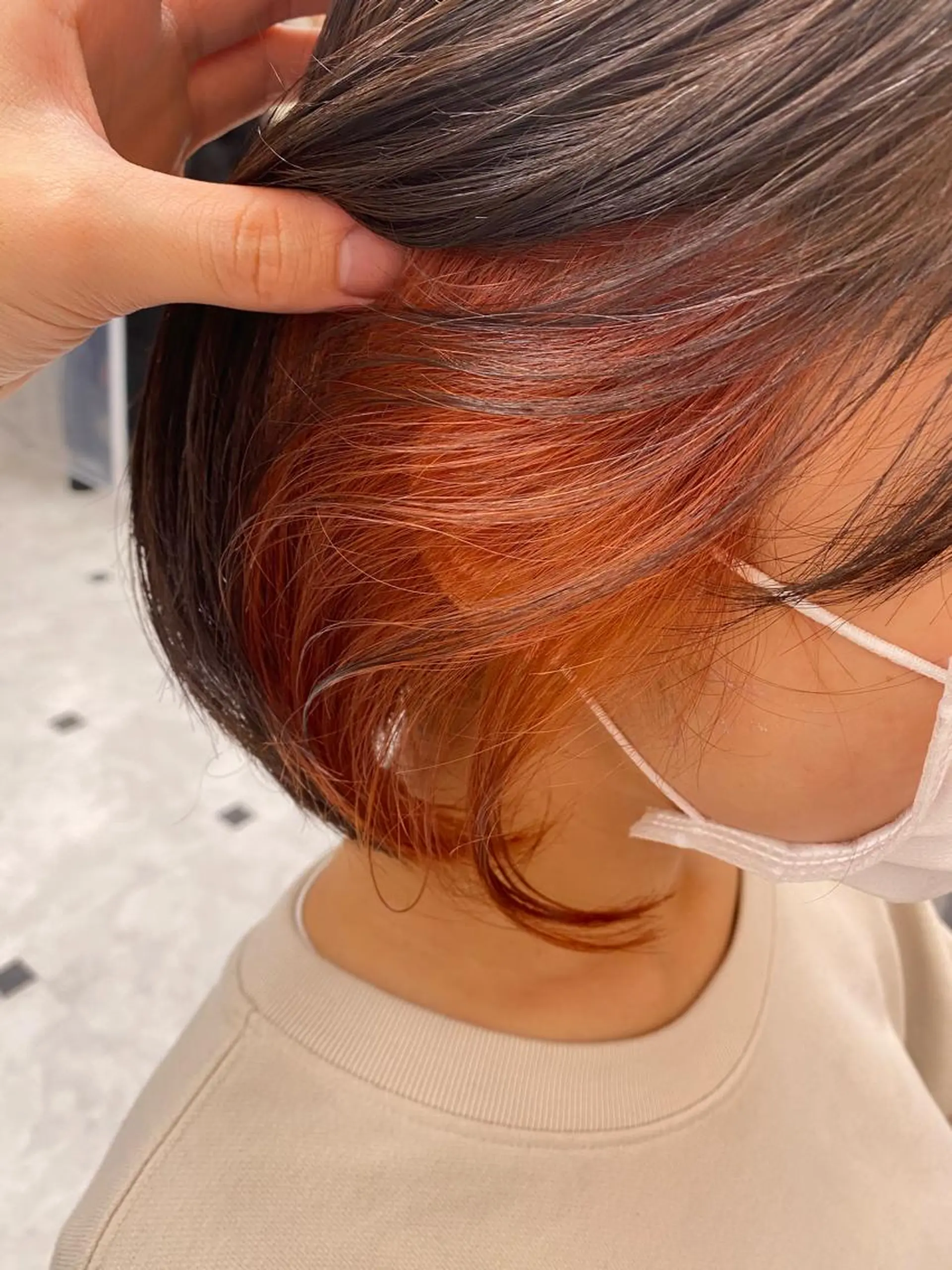 ミディアム カラー ヘアアレンジ ダブルカラー 韓国ヘアKYONのヘアスタイル