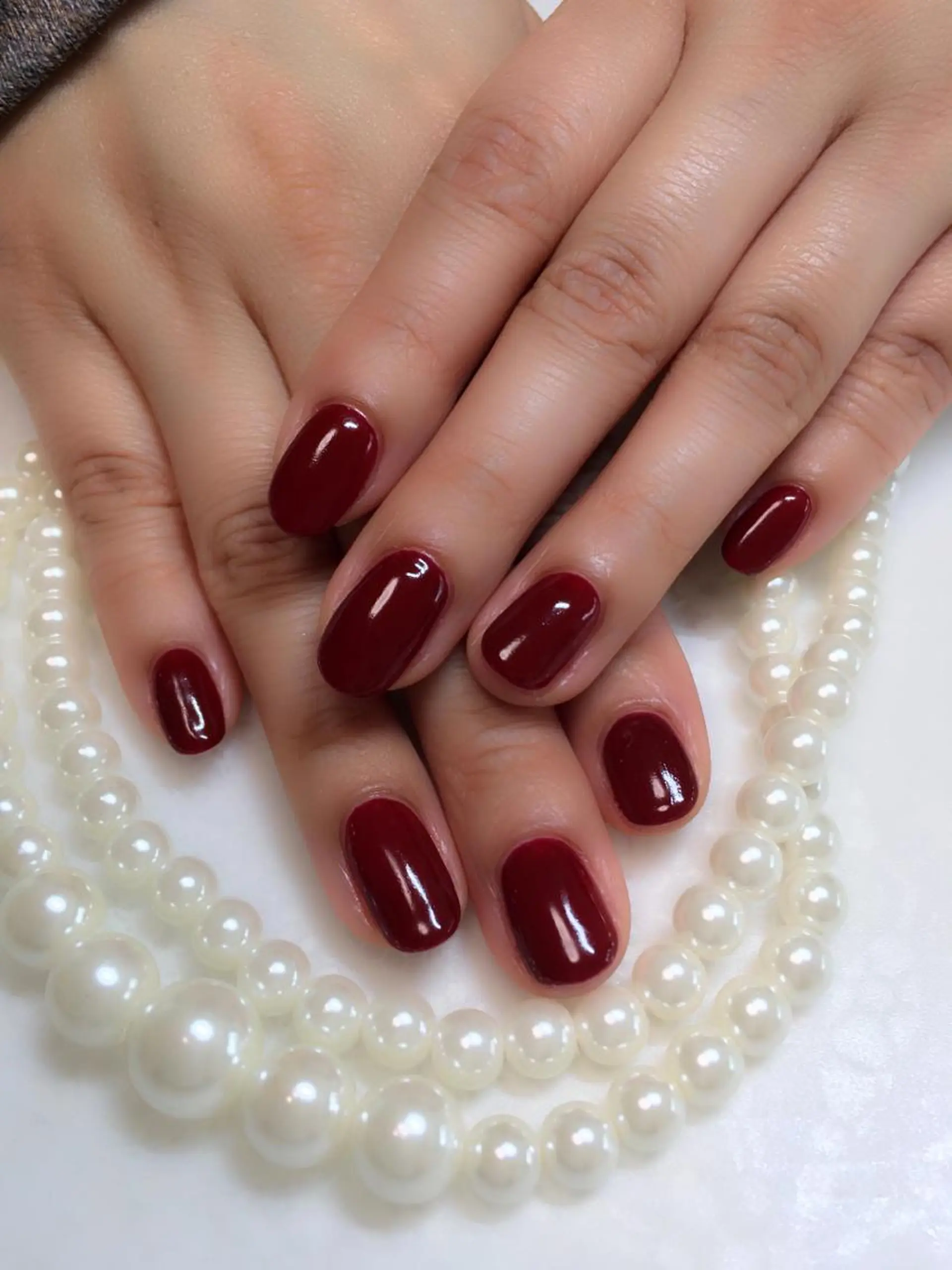 ネイル ボルドー ワンカラーネイル Nailsalon Lilyのネイルデザイン