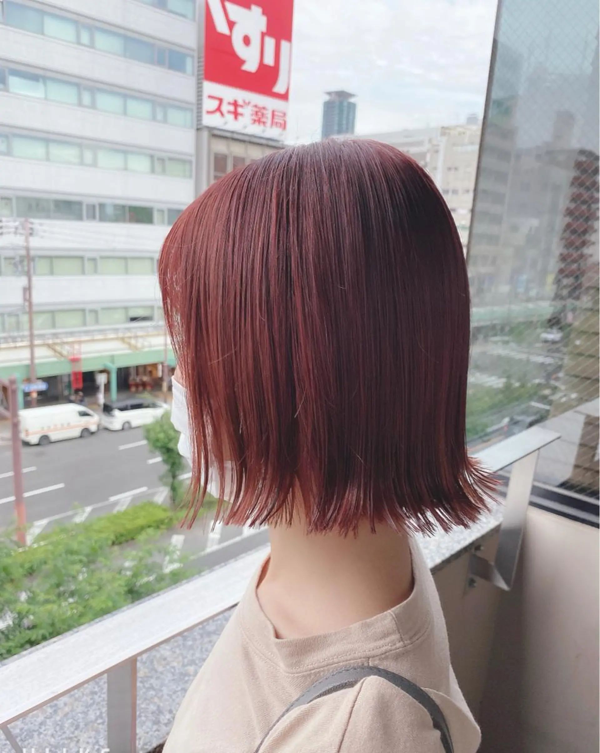 ミディアム カラー 切りっぱなしボブ イルミナカラー ピンクカラー バイオレットカラー ボブ 大人可愛いヘアー🌈 uta kanaのヘアスタイル