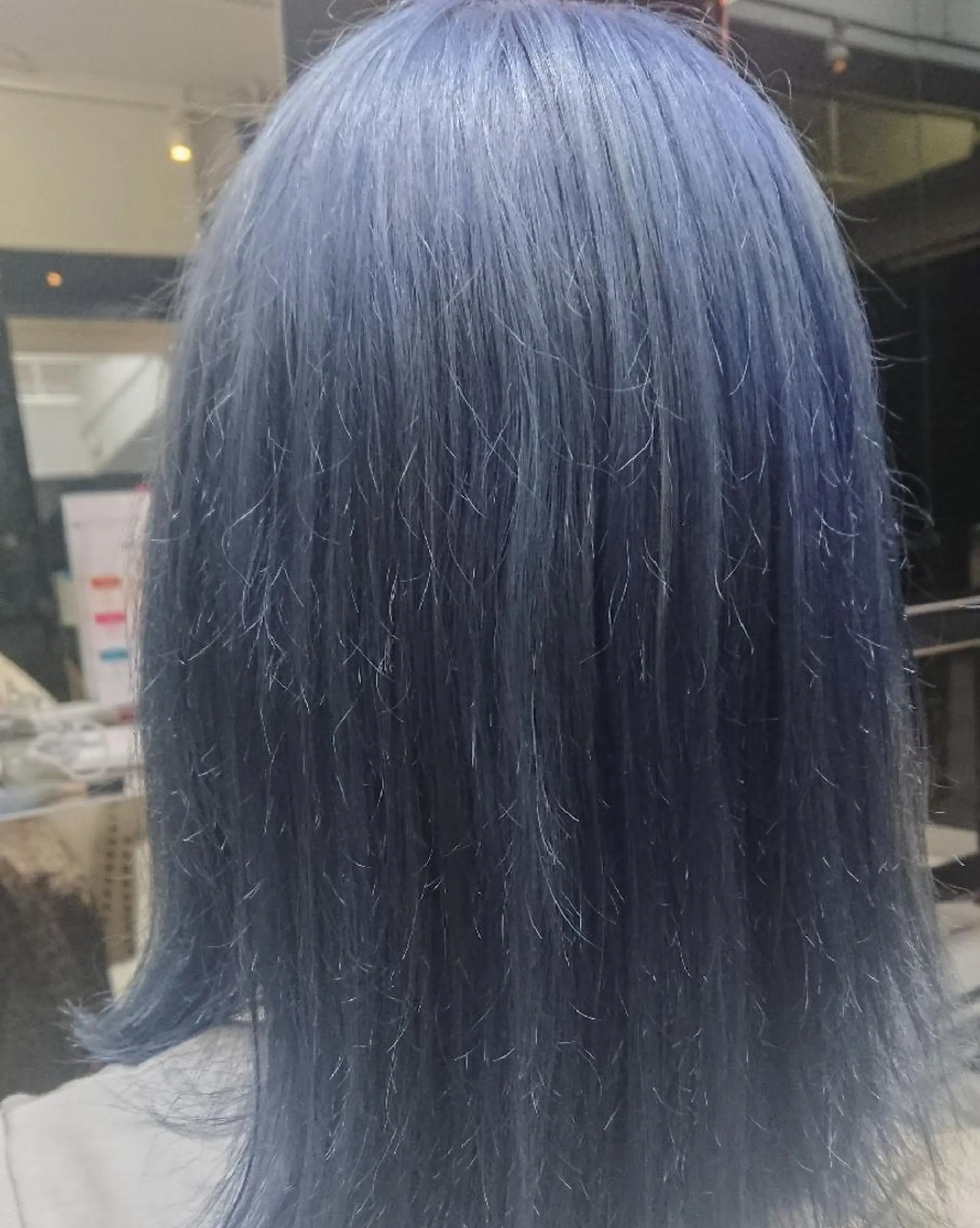 ミディアム カラー ブルーカラー ネイビーカラー 田邉 俊和のヘアスタイル