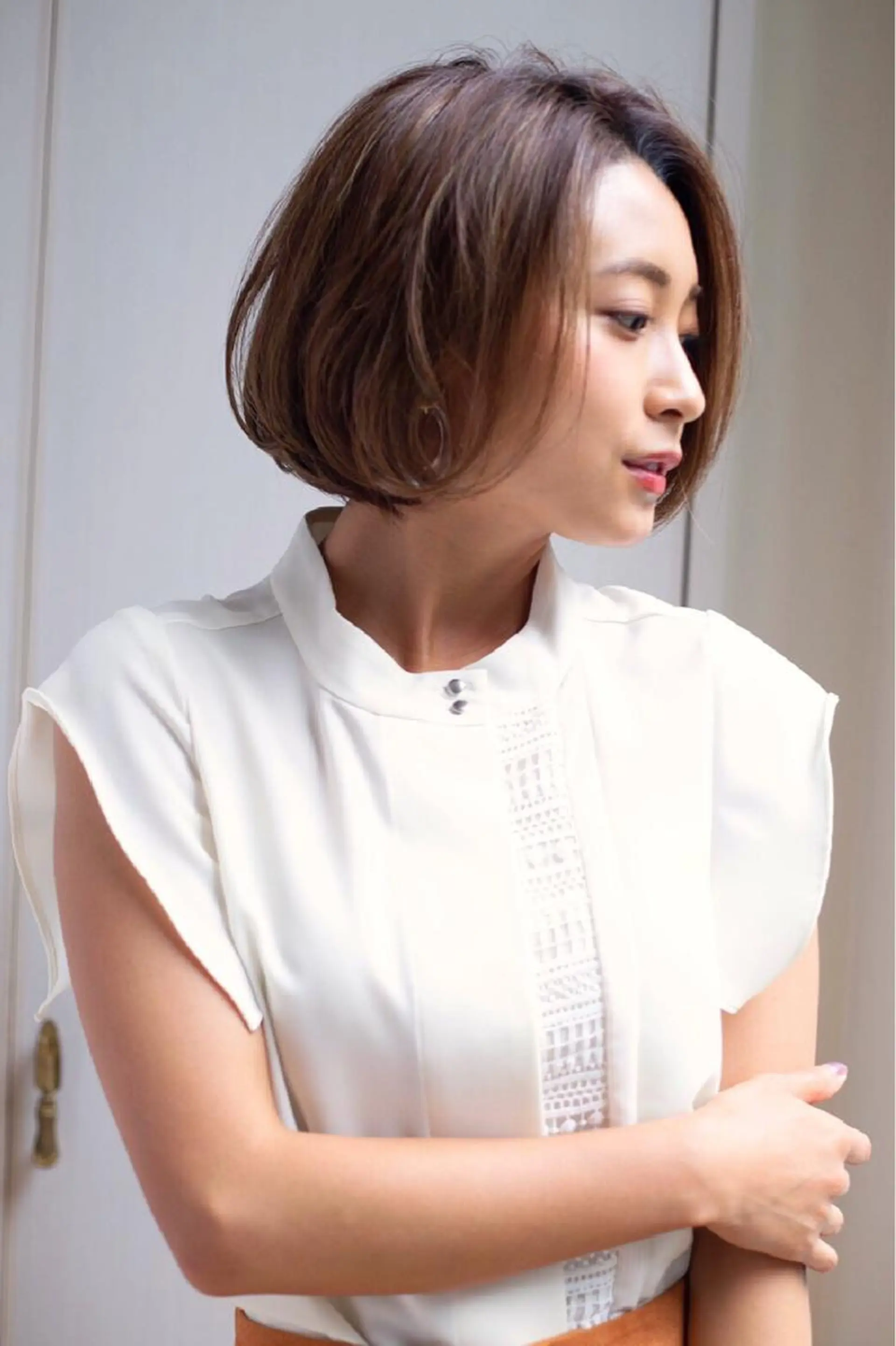 ショート カラー ボブ 似合わせ/小顔カット 🔷山方直也のヘアスタイル