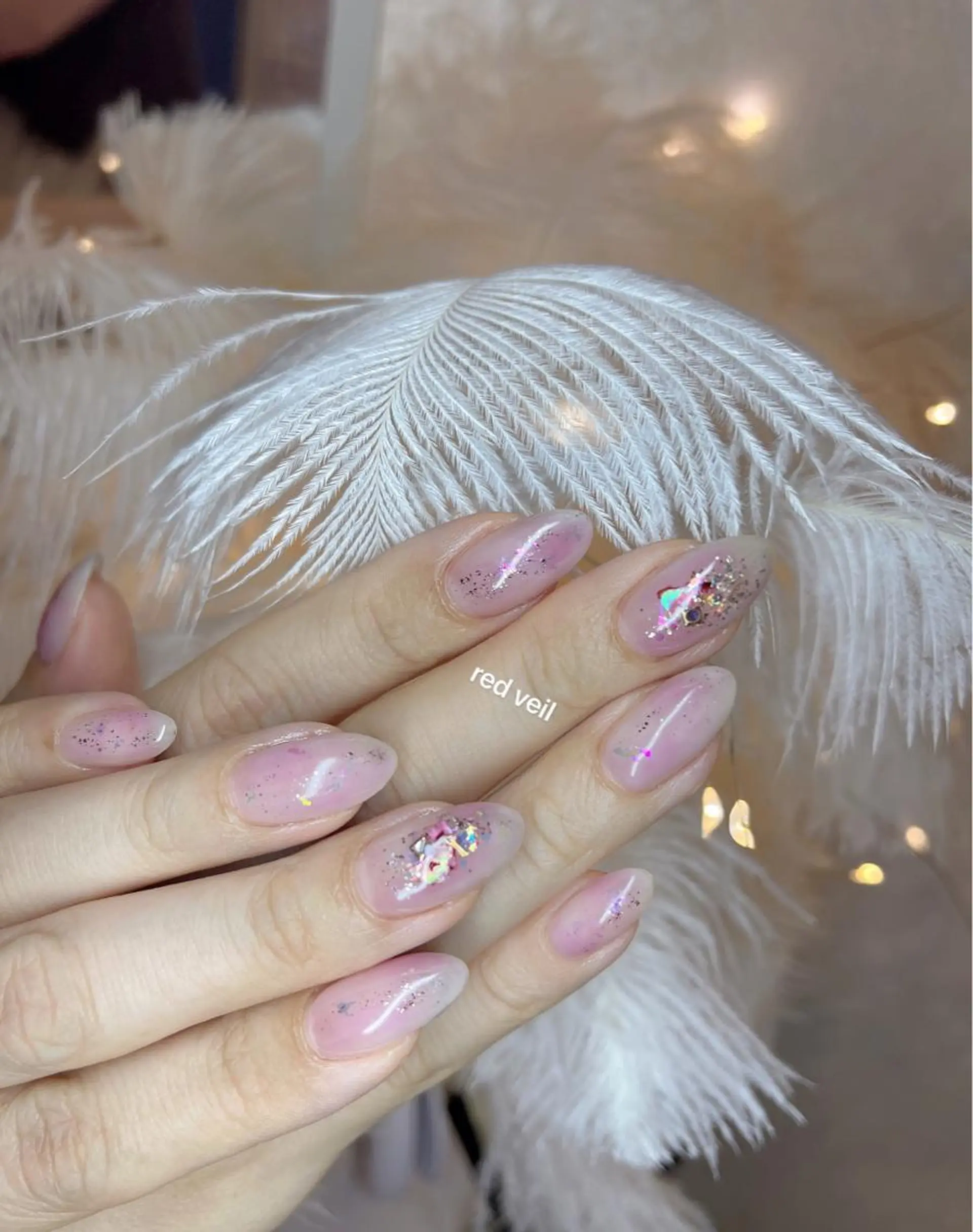 セミロング ハンドネイル 長さ出し専門 nynaのネイルデザイン