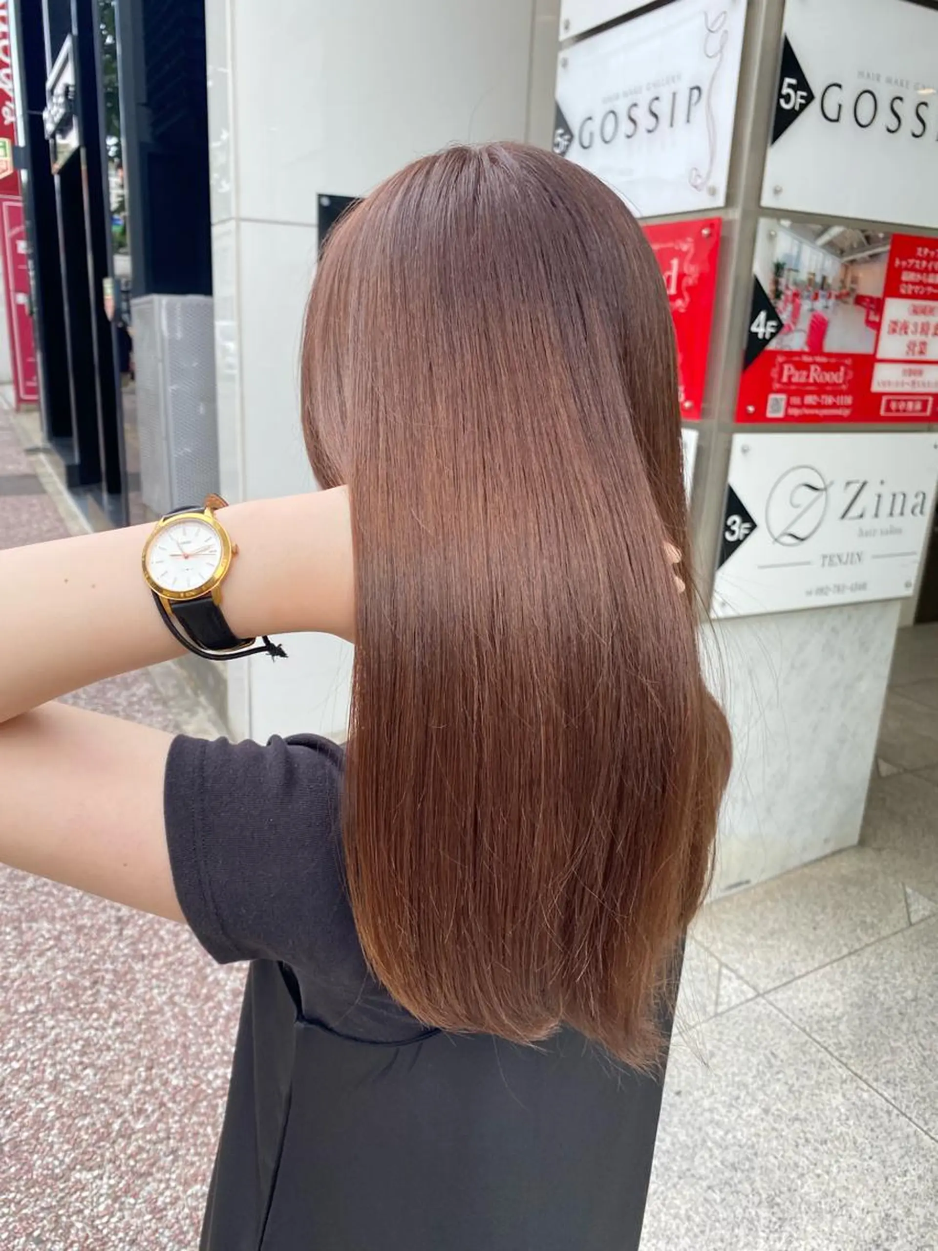 セミロング カラー 韓国ヘア顔周りカット 艶髪ベージュtamaのヘアスタイル