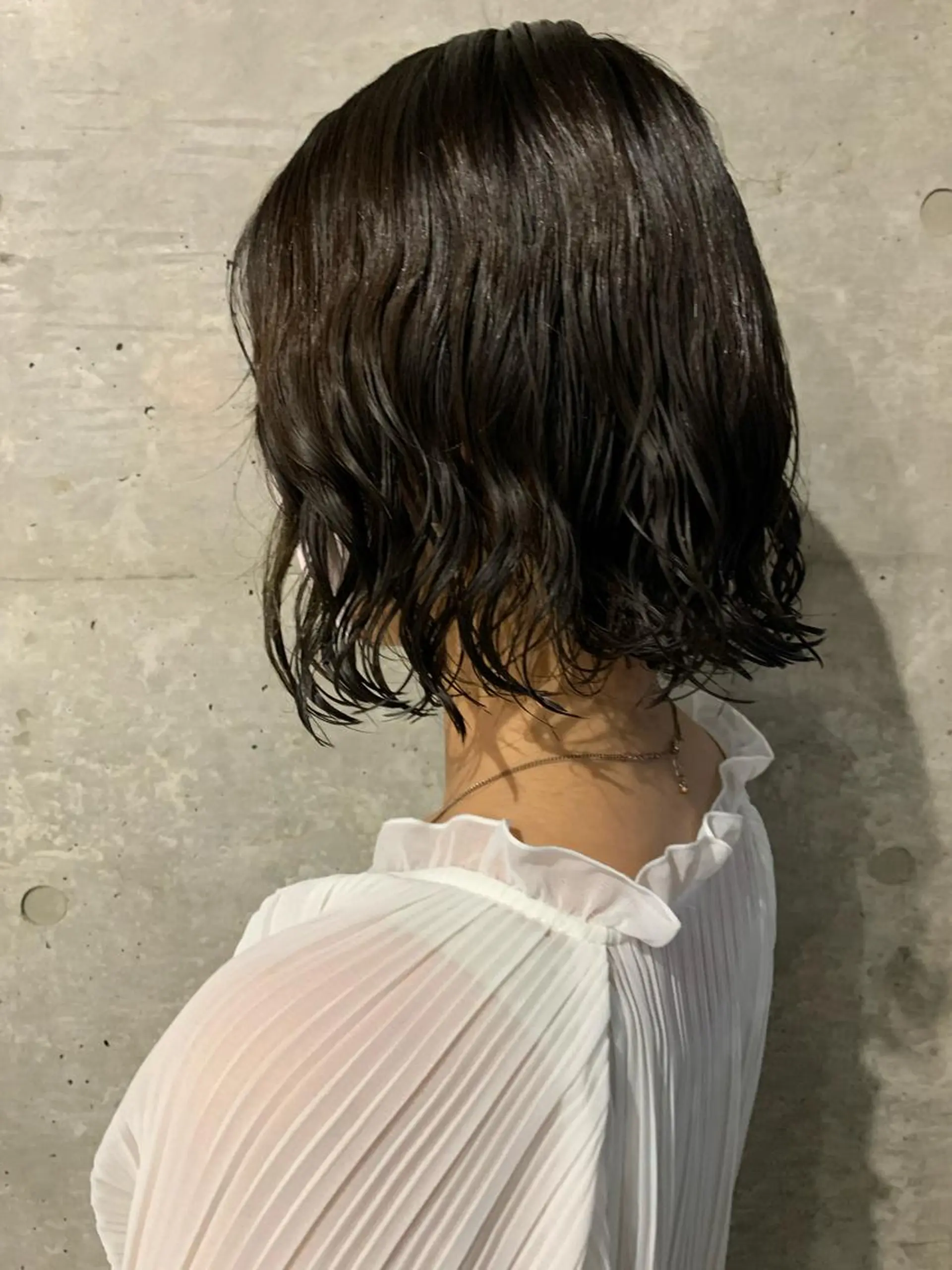 ミディアム パーマ ボブパーマコテ巻き風 パーマNo1深江秀平のヘアスタイル