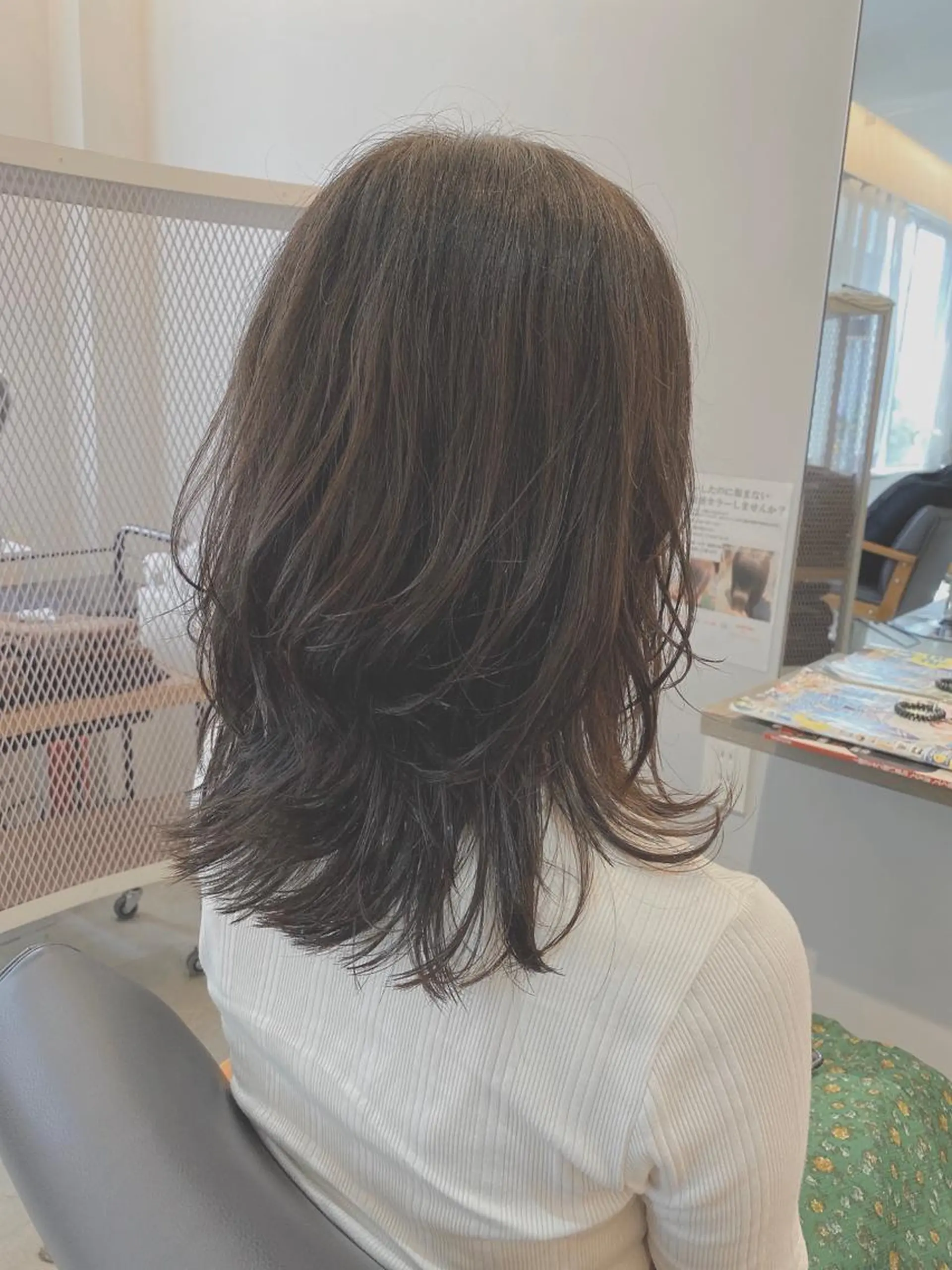 セミロング 顔周りデザイン/ ママ美容師/濱ほのかのヘアスタイル