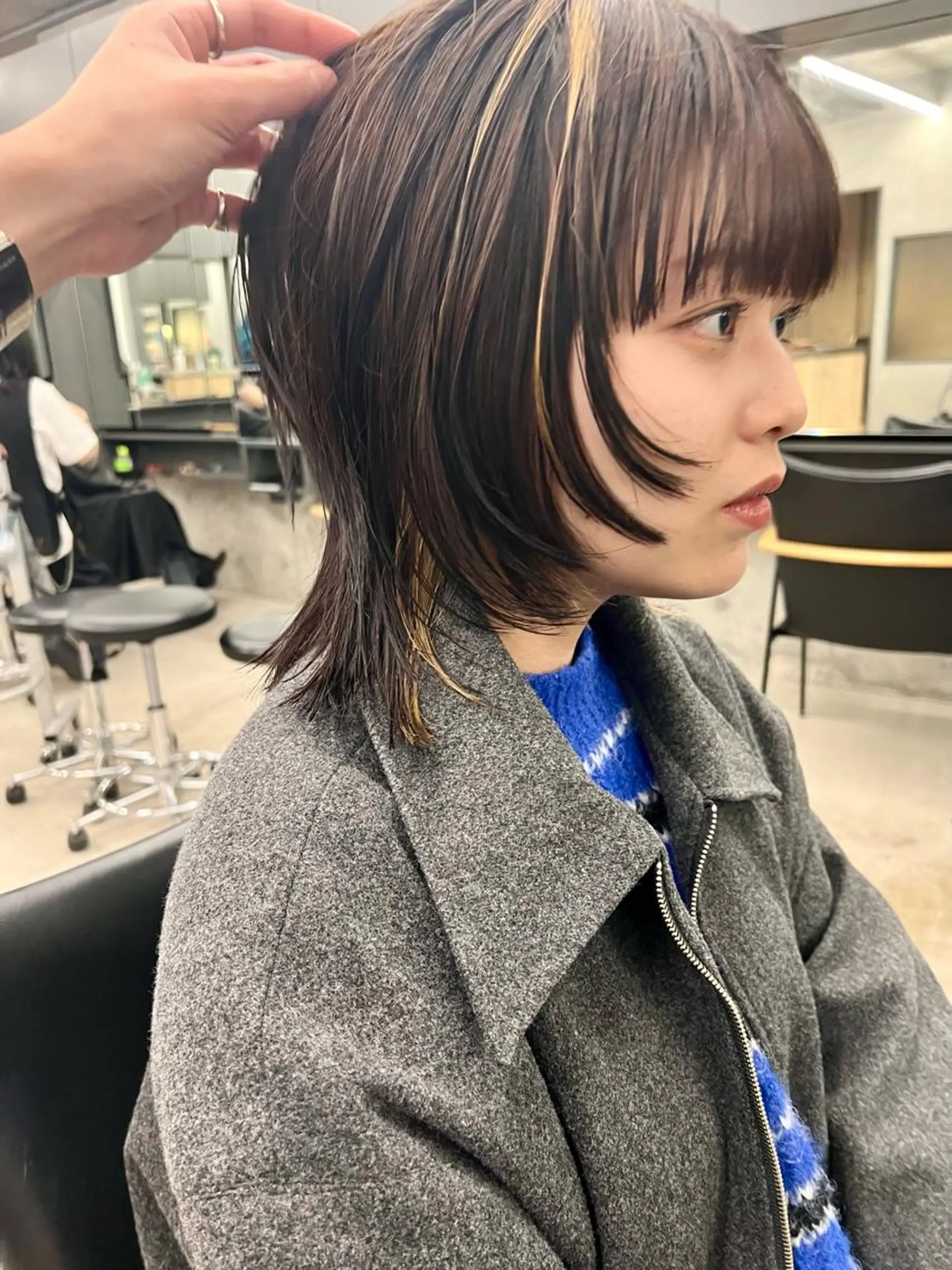 ショート 顔周りカット 伸ばしかけ カット ヘアカラー sakoda shunkiのヘアスタイル