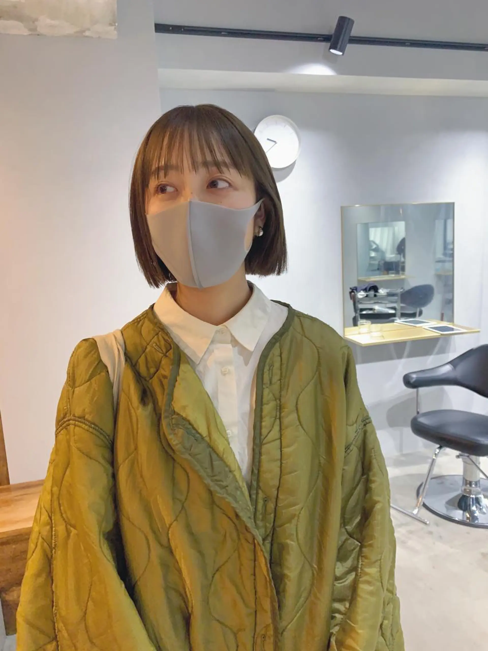 ショート カラー ボブパーマコテ巻き風 パーマNo1深江秀平のヘアスタイル