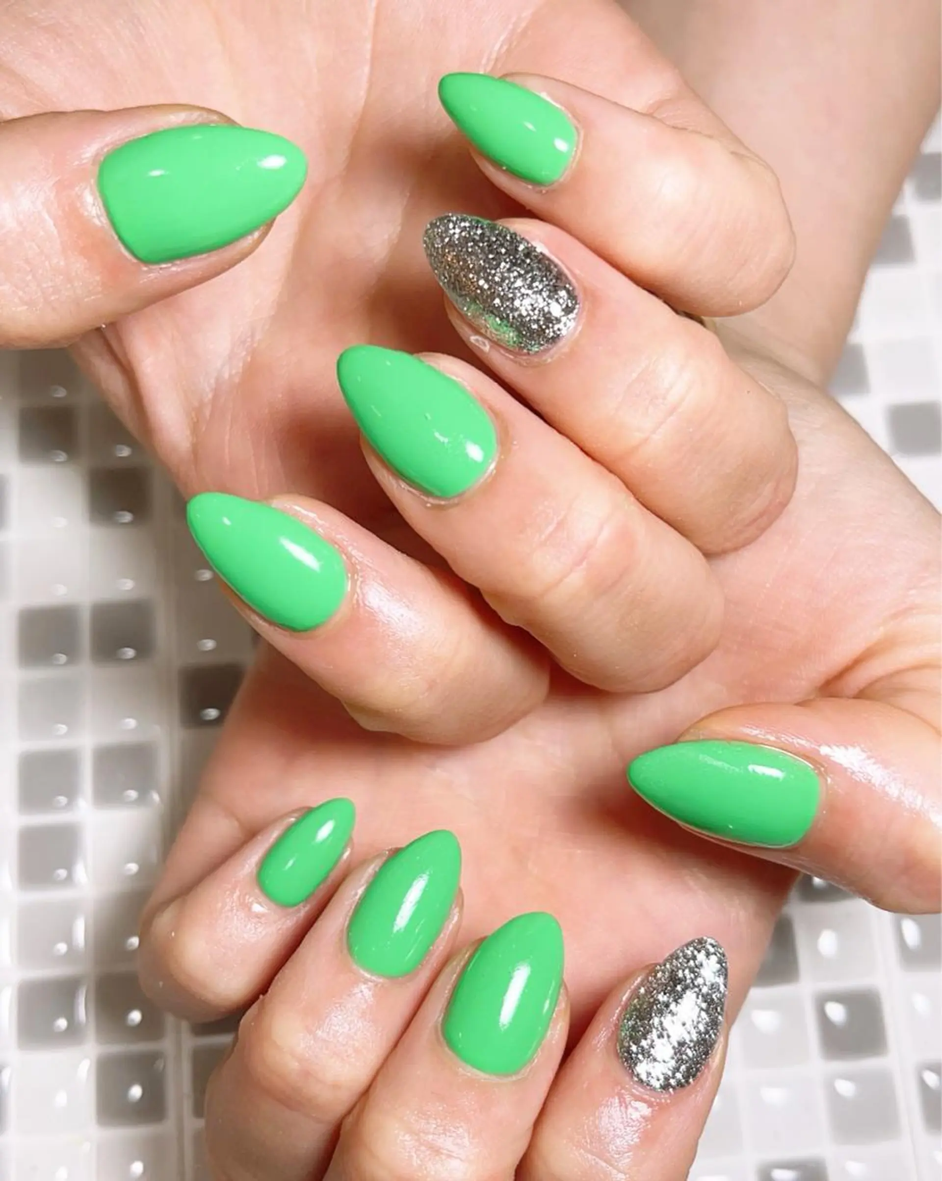 ネイル キラキラネイル ワンカラーネイル ♡Nailist yui♡のネイルデザイン