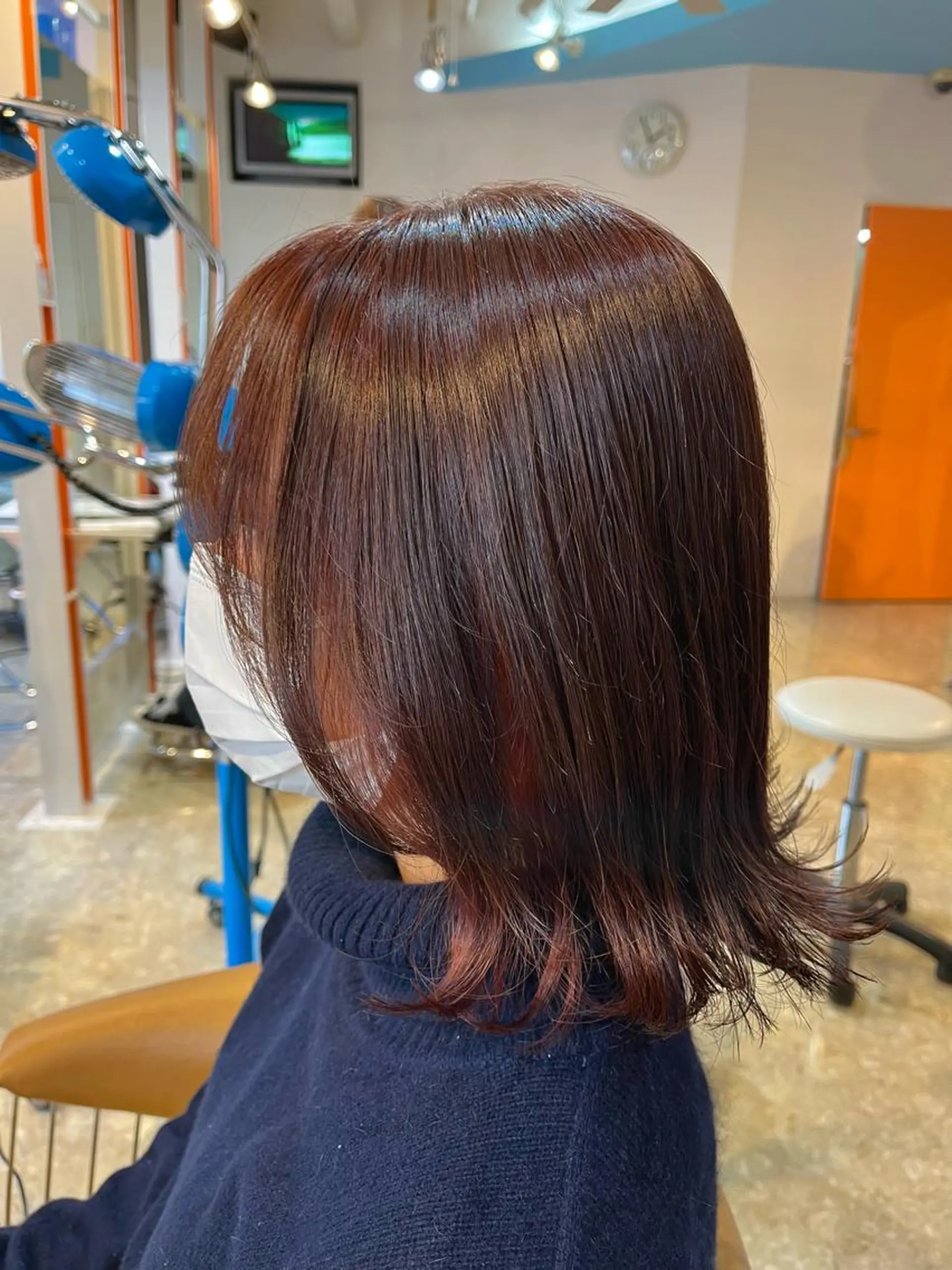 ミディアム カラー トリートメント カット ヘアカラー トリートメント うしだ かおるのヘアスタイル