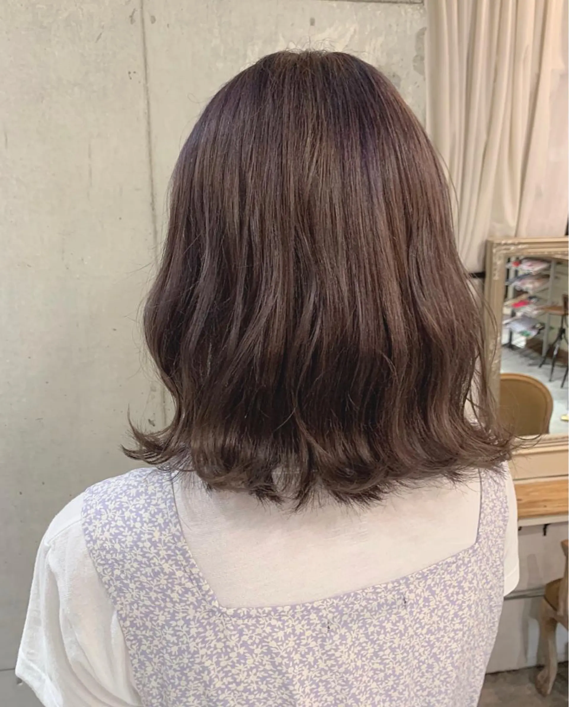 ミディアム カラー うえの ももねのヘアスタイル